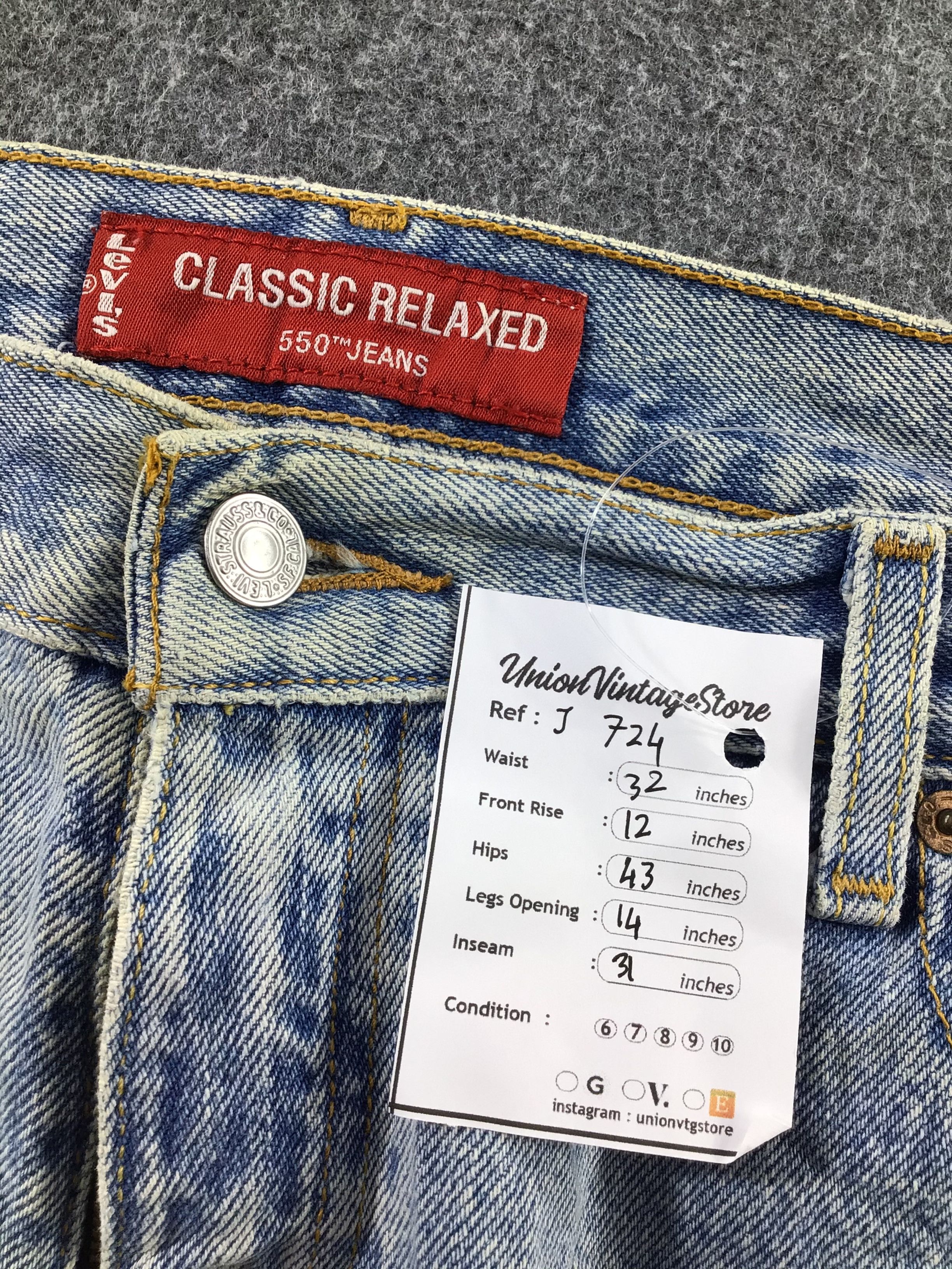 Levi's Vintage Levis 550 Jeans-J724 Size US 32 / EU 48 - 11 Thumbnail