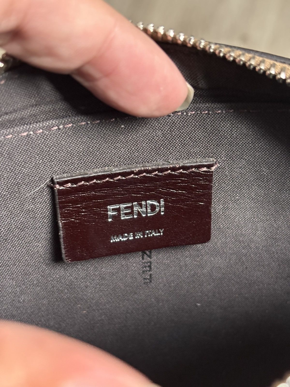 Fendi Fendi Mini FF Logo Crossbody Bag – Brown Leather & Canvas Size ONE SIZE - 4 Thumbnail