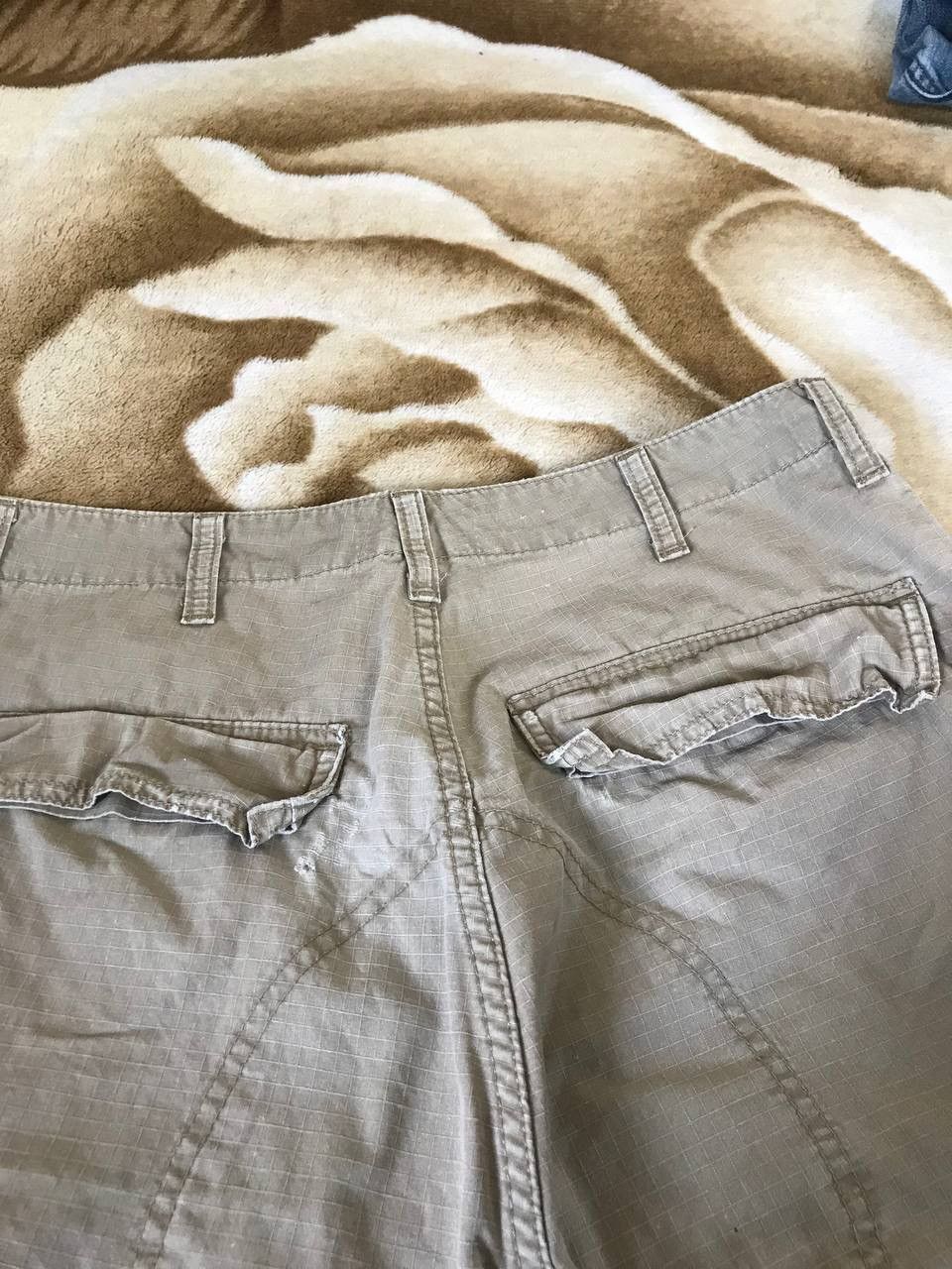 Carhartt × Vintage 🔥 Carhartt Mens Cargo Shorts Work Logo Distressed Vintage Size US 32 / EU 48 - 4 Thumbnail