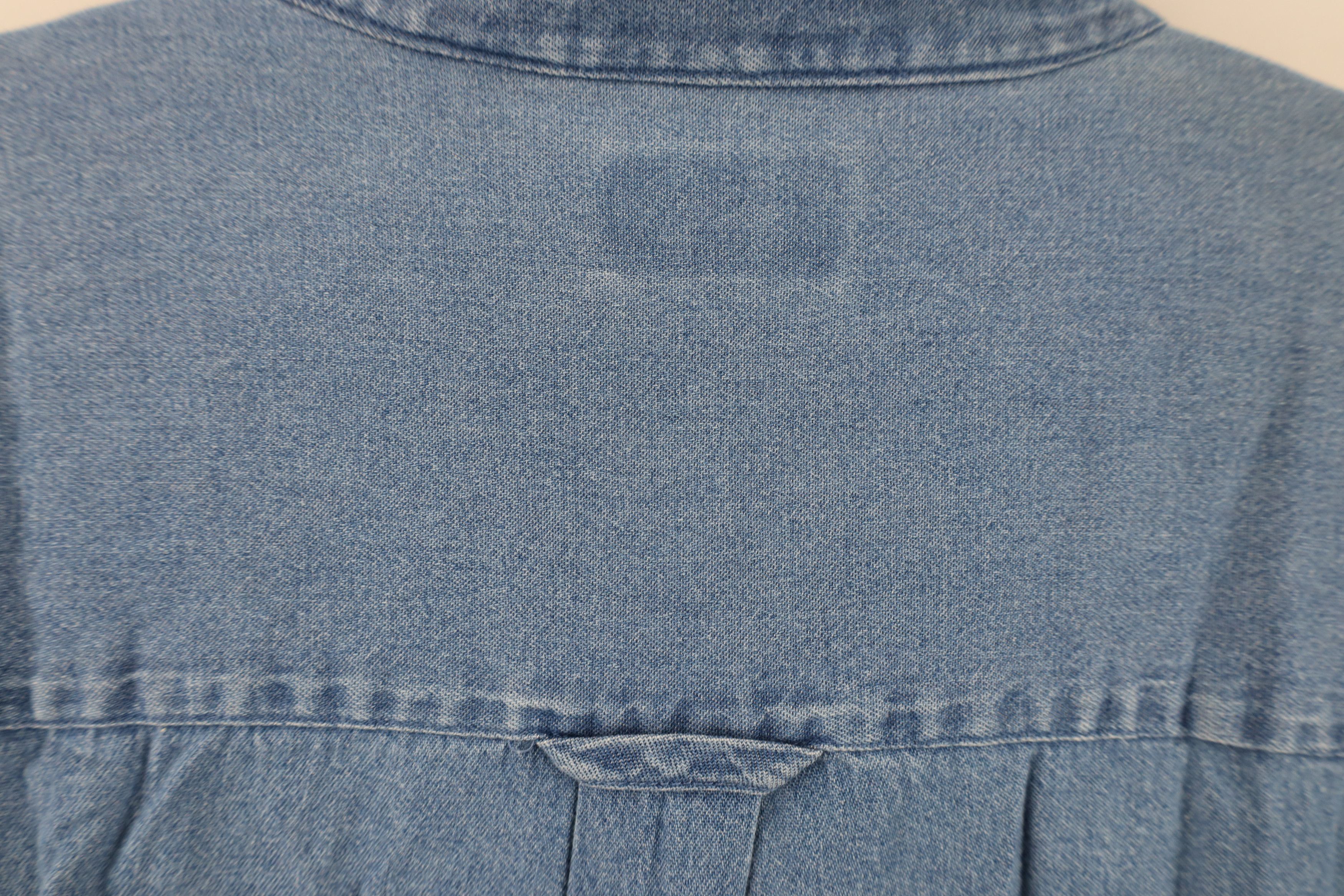 Vintage Vintage 90s Streetwear Denim Jean Collared Button Down Shirt Size US XXL / EU 58 / 5 - 11 Thumbnail