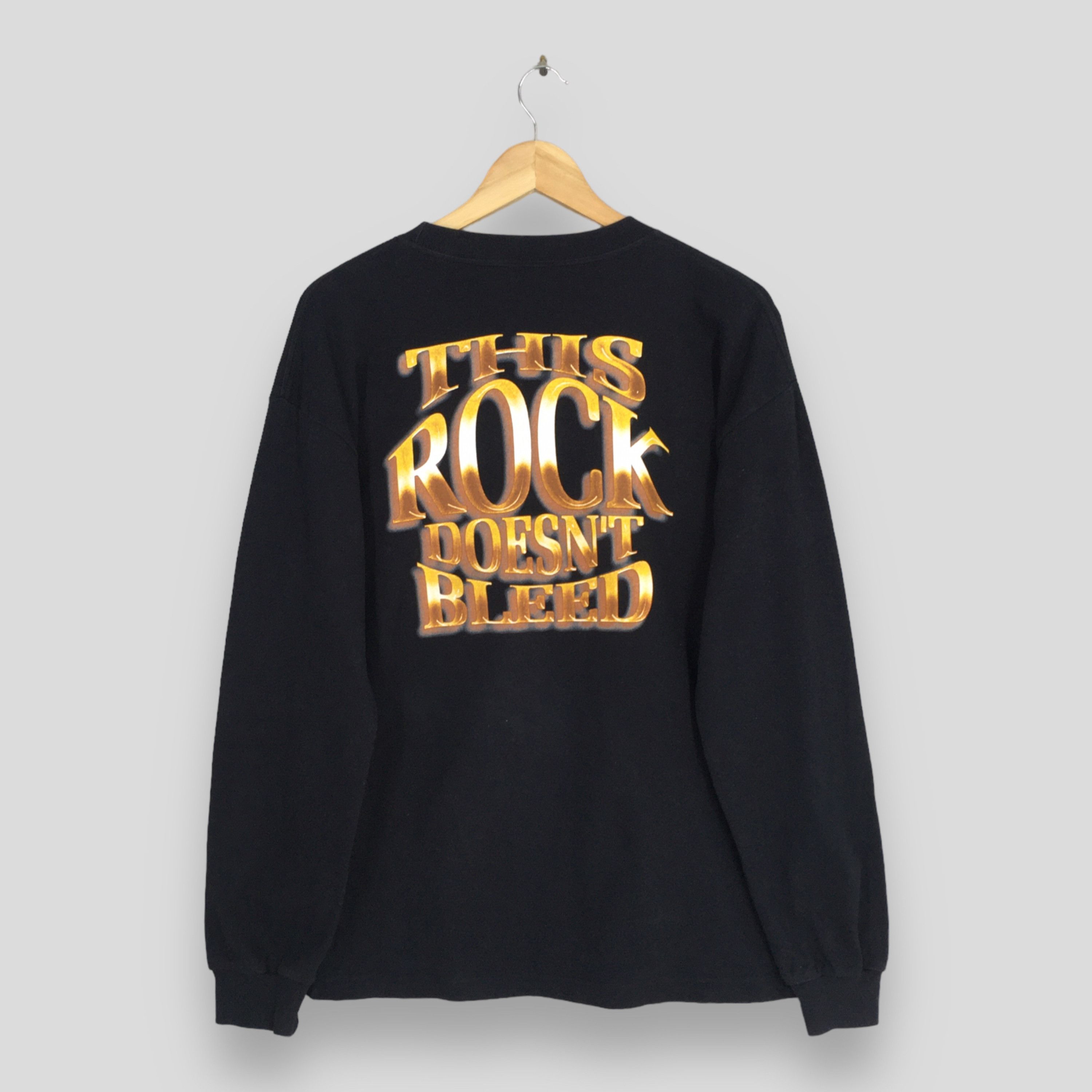 Vintage × WWE × WWF Vintage 90's WWE The Rock Dwayne Black T Shirt Medium Size US M / EU 48-50 / 2 - 9 Thumbnail