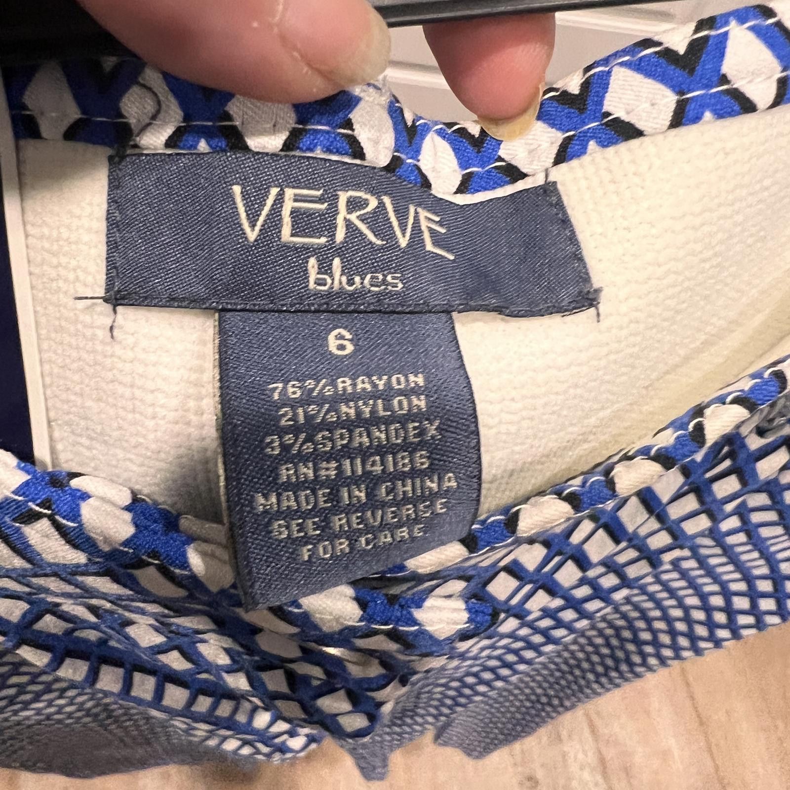 Other Verve Blues Women's Amalfi Blu Drop Shadow Casual Pants Size 28" / US 6 / IT 42 - 5 Thumbnail