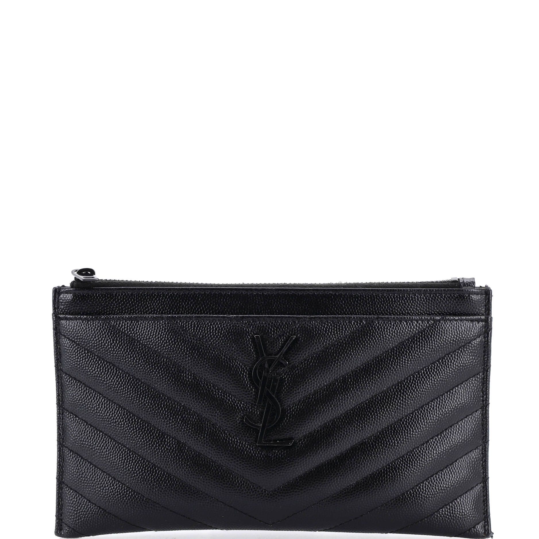 Saint Laurent Paris Classic Monogram Zip Bill Pouch Size ONE SIZE - 1 Thumbnail