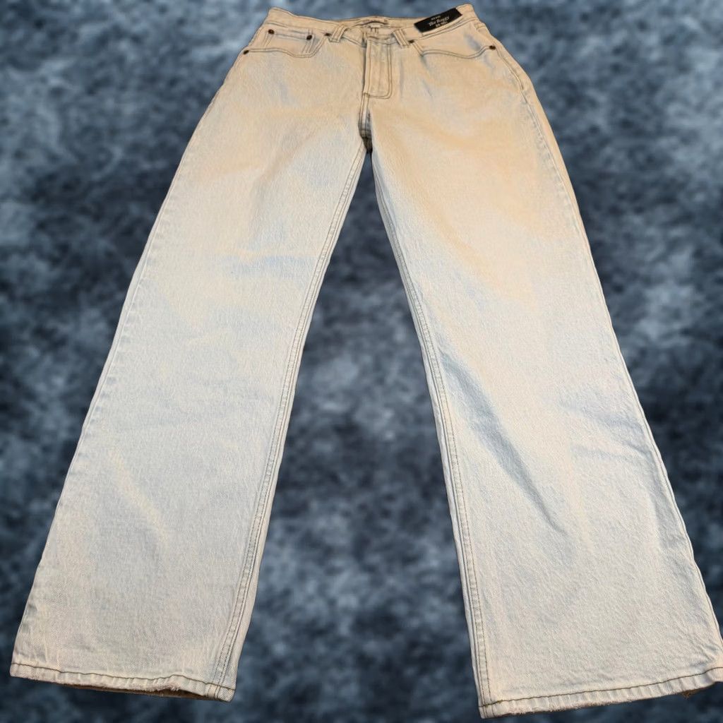 Abercrombie & Fitch Abercrombie & Fitch Baggy Jeans Womens 00S 24 Light Wash Mid Rise Curve Love Jeans Wide-Leg Relaxed 5-Pocket Denim Blue 100% Cotton Adult Womens Size 24" / US 00 / IT 34 - 1 Thumbnail
