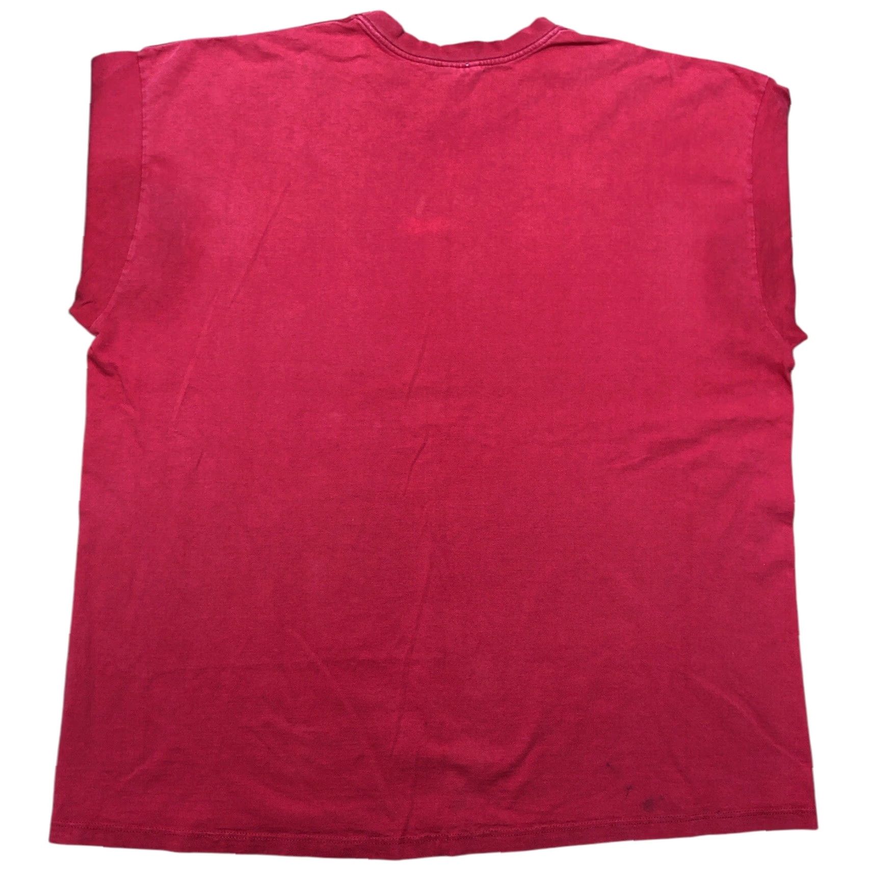 Nike VINTAGE Nike Athletics Center Swoosh Graphic T-Shirt Red Mens 2XL Distress Size US XXL / EU 58 / 5 - 3 Thumbnail