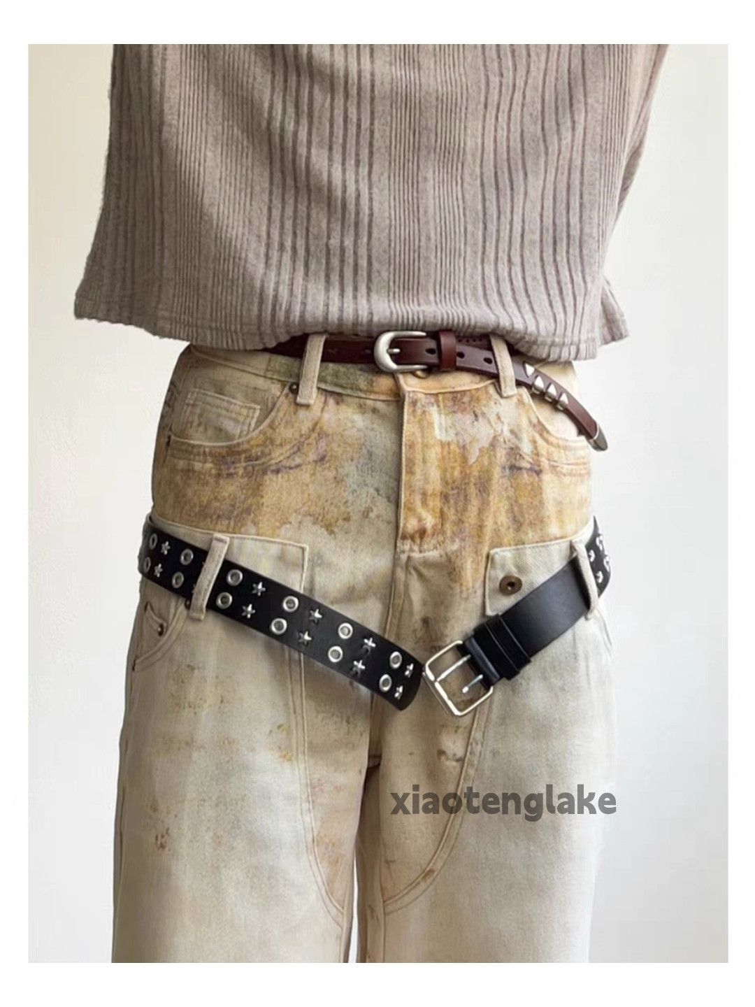 Jean zx distressed faded loose baggy carpenter Stain jeans Size US 28 / EU 44 - 2 Thumbnail