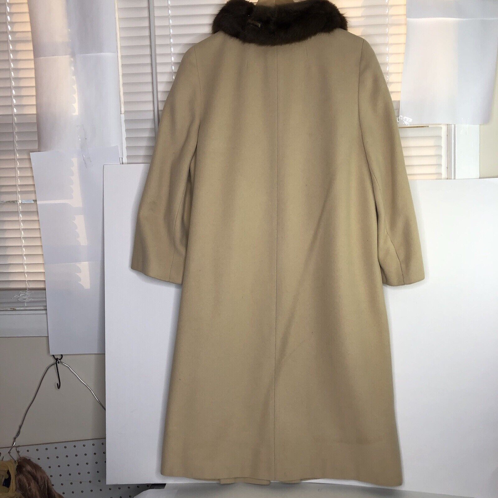 Other Women 80s Tan Long Coat Sz S 100% Cashmere Brown Real ming Size S / US 4 / IT 40 - 14 Thumbnail