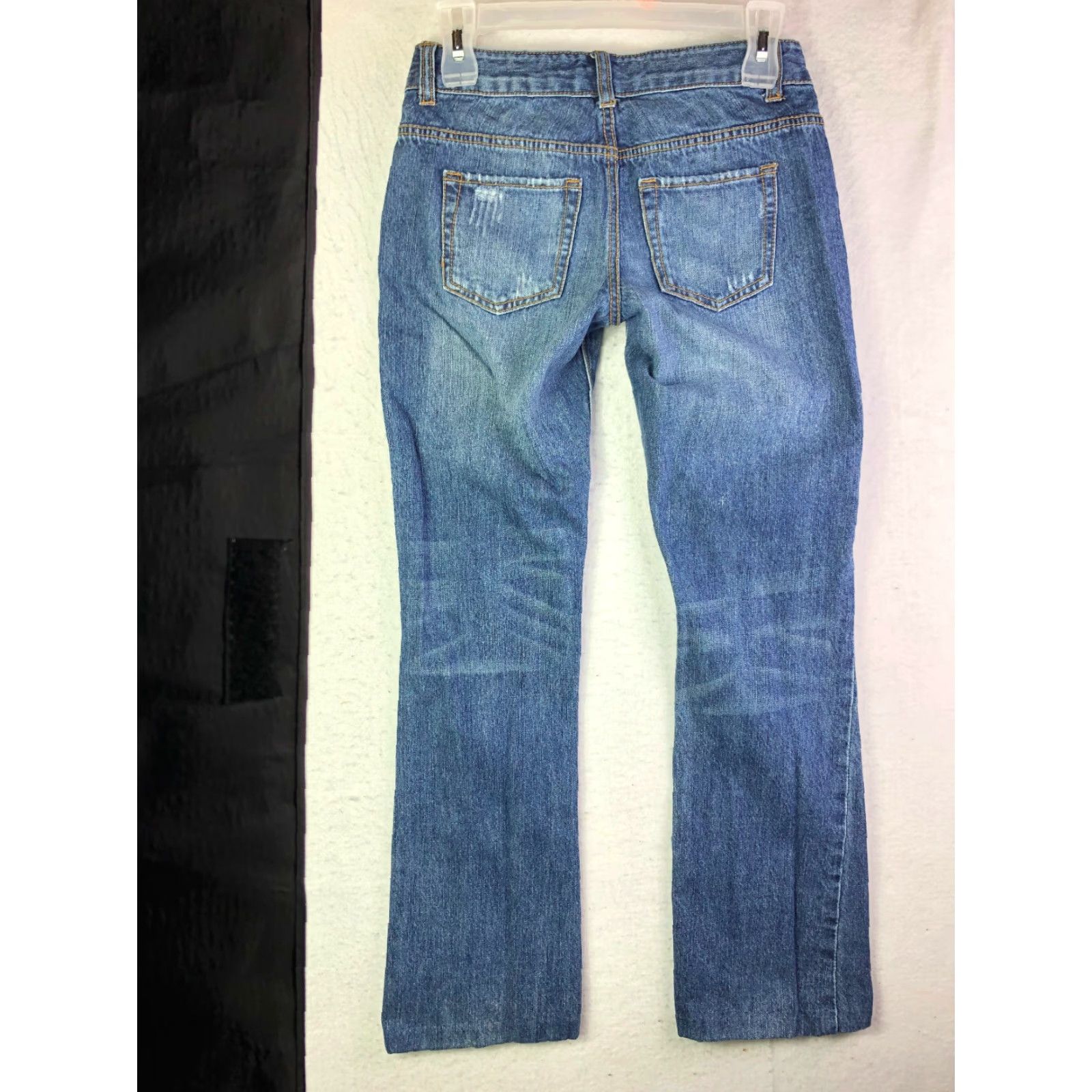 Forever 21 Forever 21 Mid Rise Bootcut Juniors Size 24 Dark Wash Blue Denim Jeans Hemmed Size 42" / US 20 - 7 Thumbnail