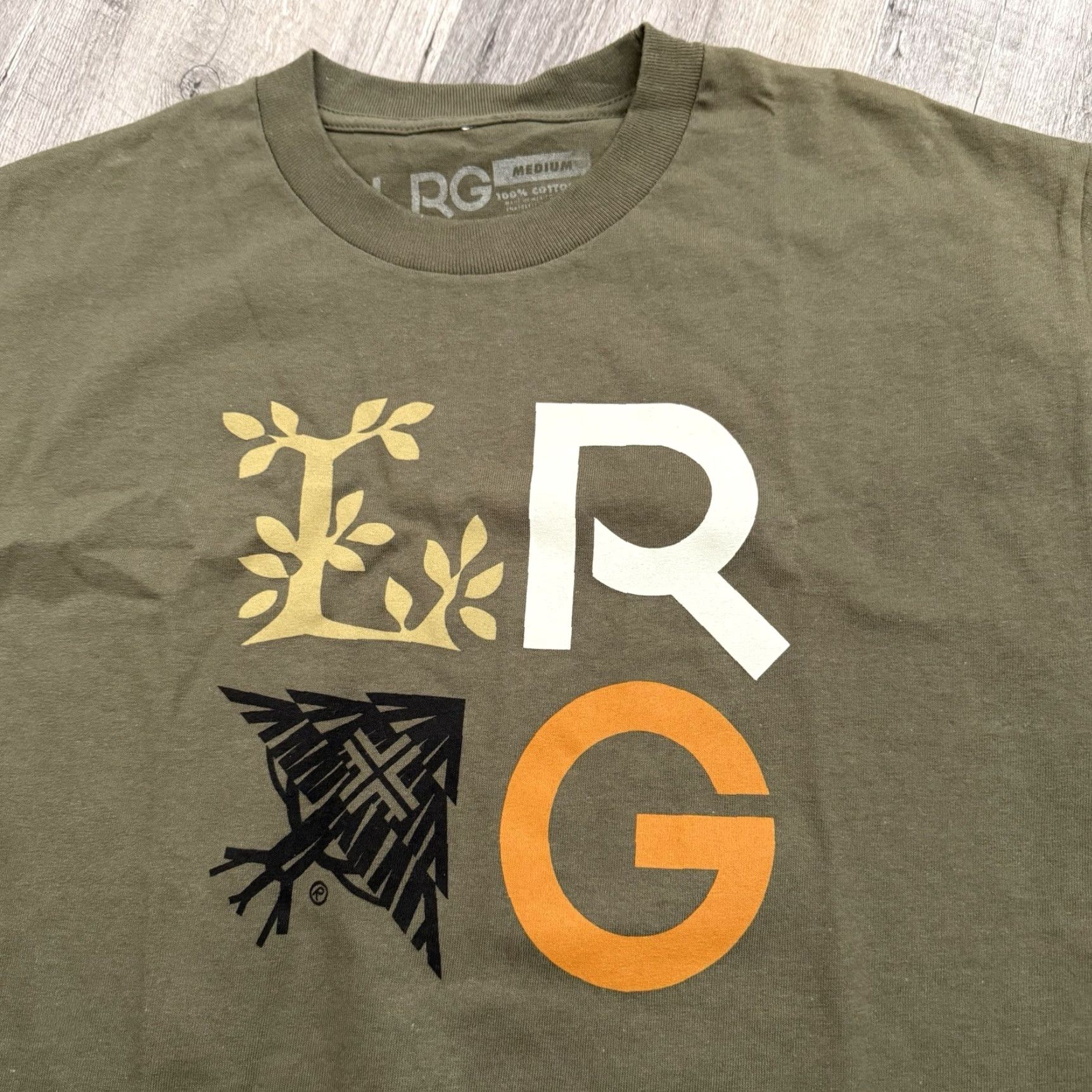 Vintage LRG Tee Mens Medium Graphic T-Shirt Green 100% Cotton NEW Crew Neck Short Sleeve Logo Fashion Shirt Mens Size US M / EU 48-50 / 2 - 3 Thumbnail