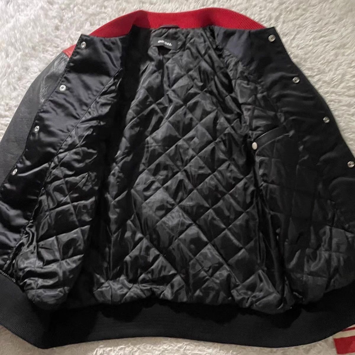 Diesel Diesel Baseball Jacket with Leather Sleeves Ｑ26 Size US XXL / EU 58 / 5 - 2 Thumbnail