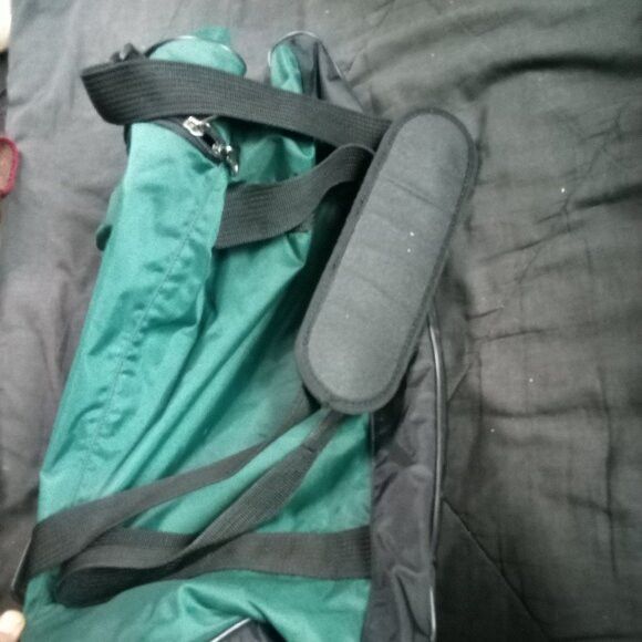 Nike × Vintage Vintage 90s Nike Swoosh Duffel Bag Teal Size ONE SIZE - 2 Thumbnail