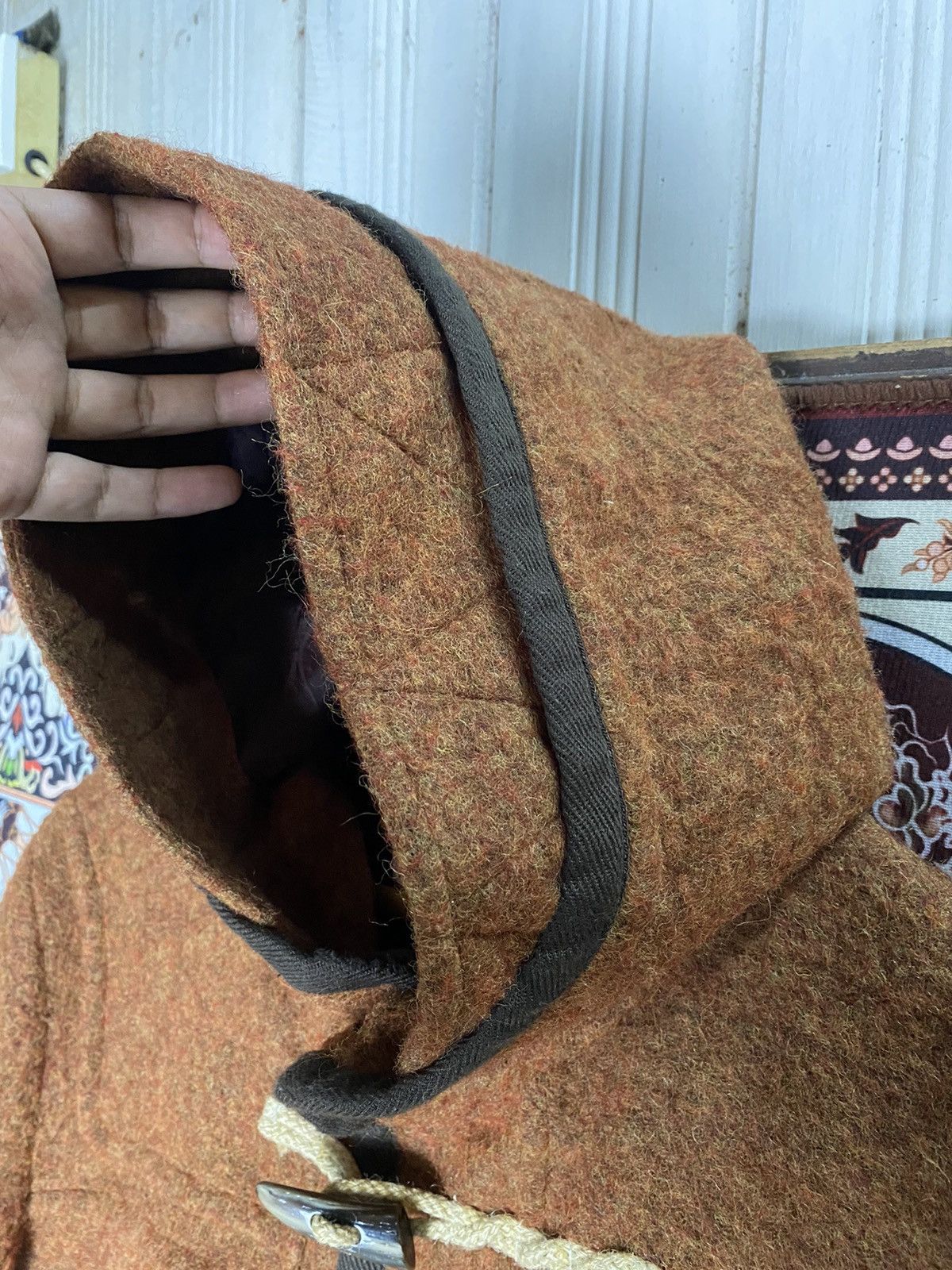 Japanese Brand × Morgan Homme 2000s Morgan Homme Duffle Wool Hooded Jacket Size US M / EU 48-50 / 2 - 8 Thumbnail
