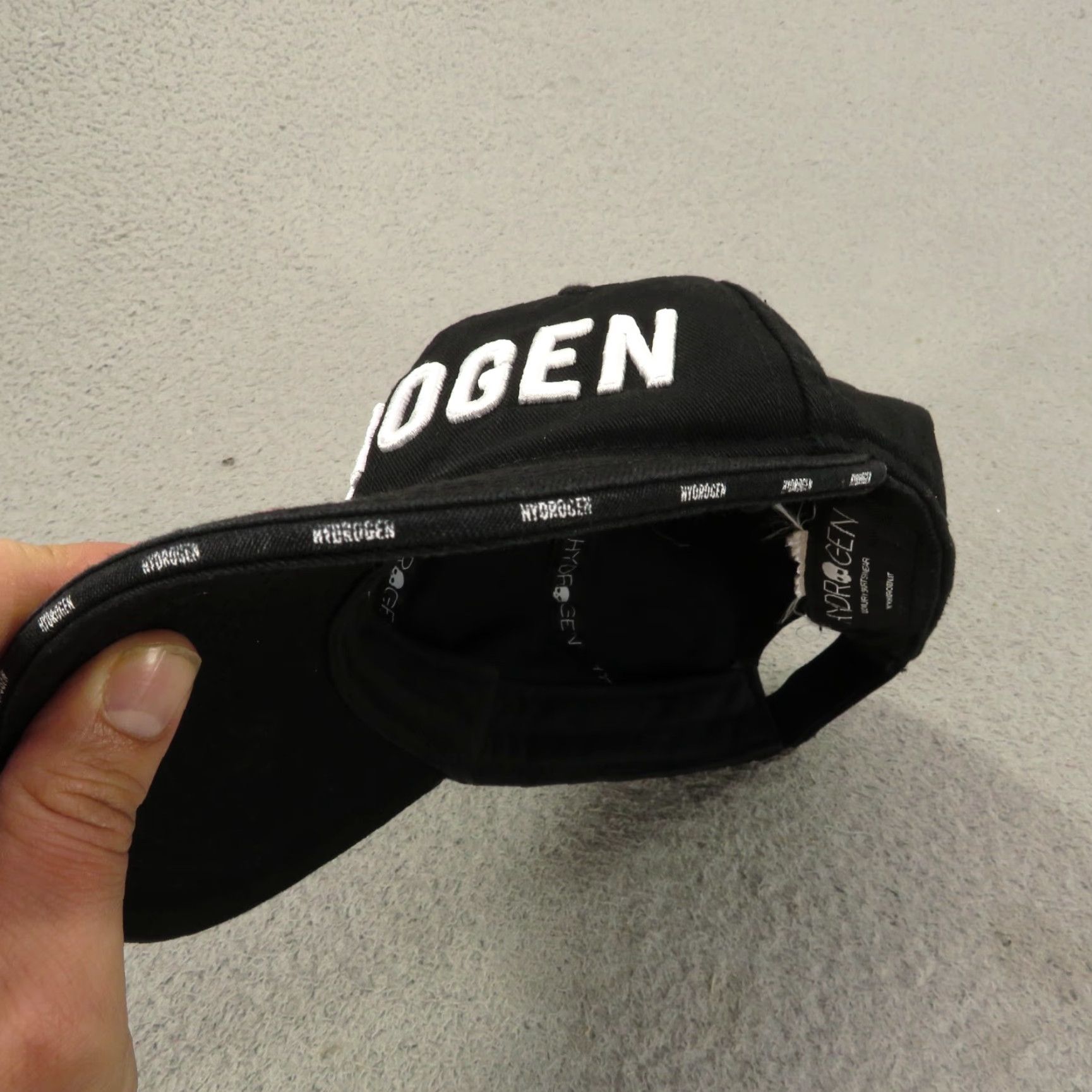 HYDROGEN Hydrogen Hat Cap Black 100% Cotton Strapback Adjustable Tennis Men OS Adult Logo Baseball Cap Size ONE SIZE - 7 Thumbnail