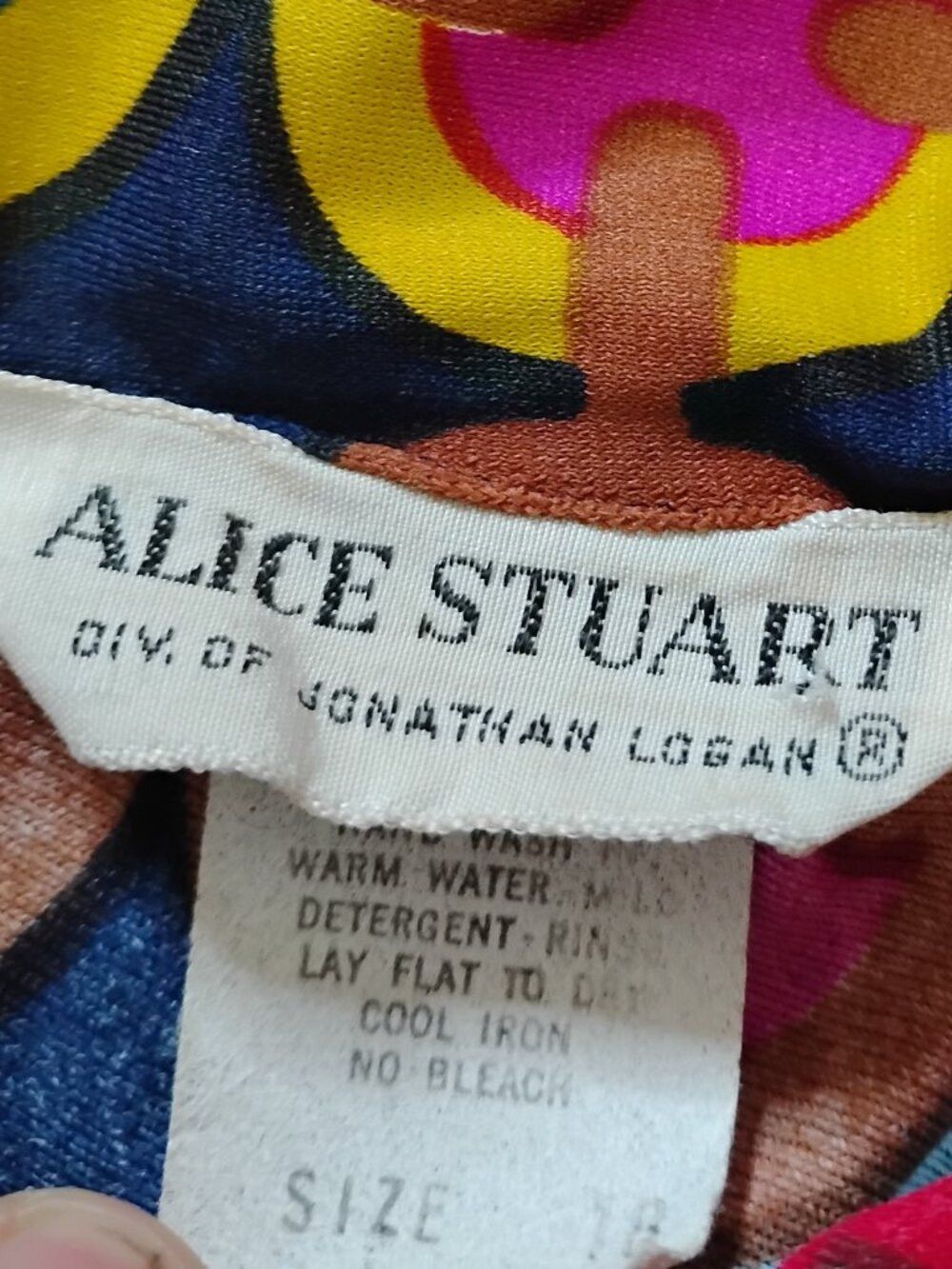 Other Vintage Alice Stuart Psychedelic Tiles Polyester Disco Shir Size XXL / US 16-18 / IT 52-54 - 3 Thumbnail