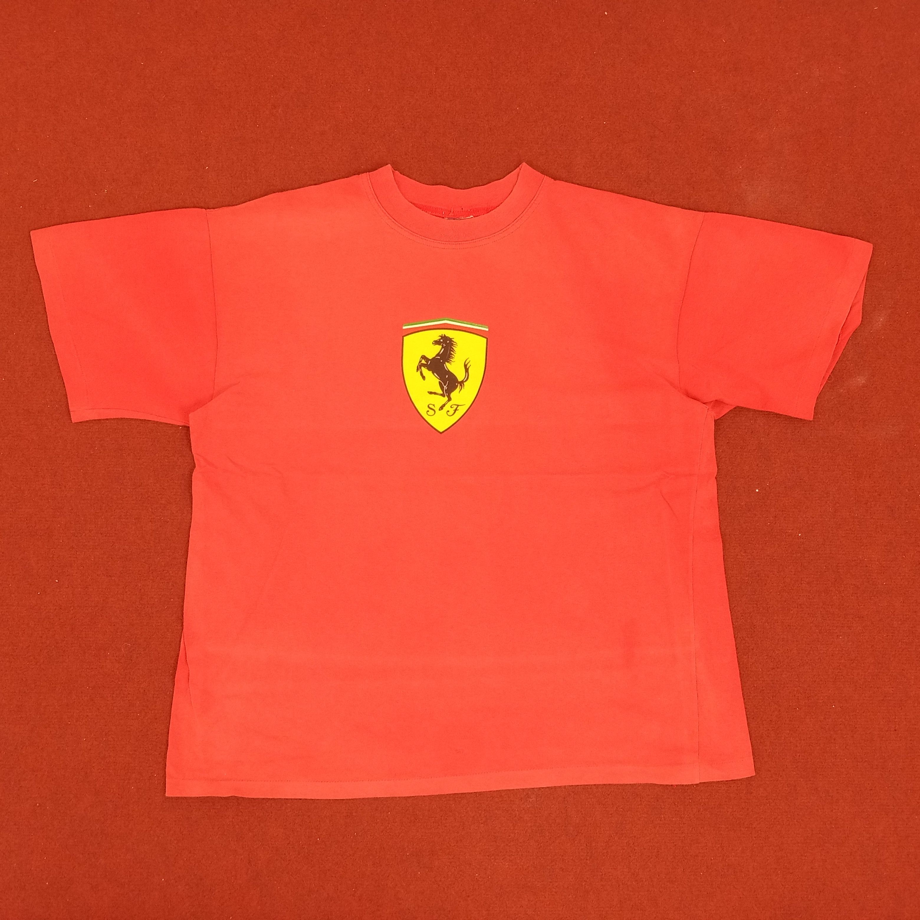 Ferrari × Vintage Ferrari Luxury Car Brand Center Logo Design Vintage Tshirt Size US XL / EU 56 / 4 - 1 Thumbnail