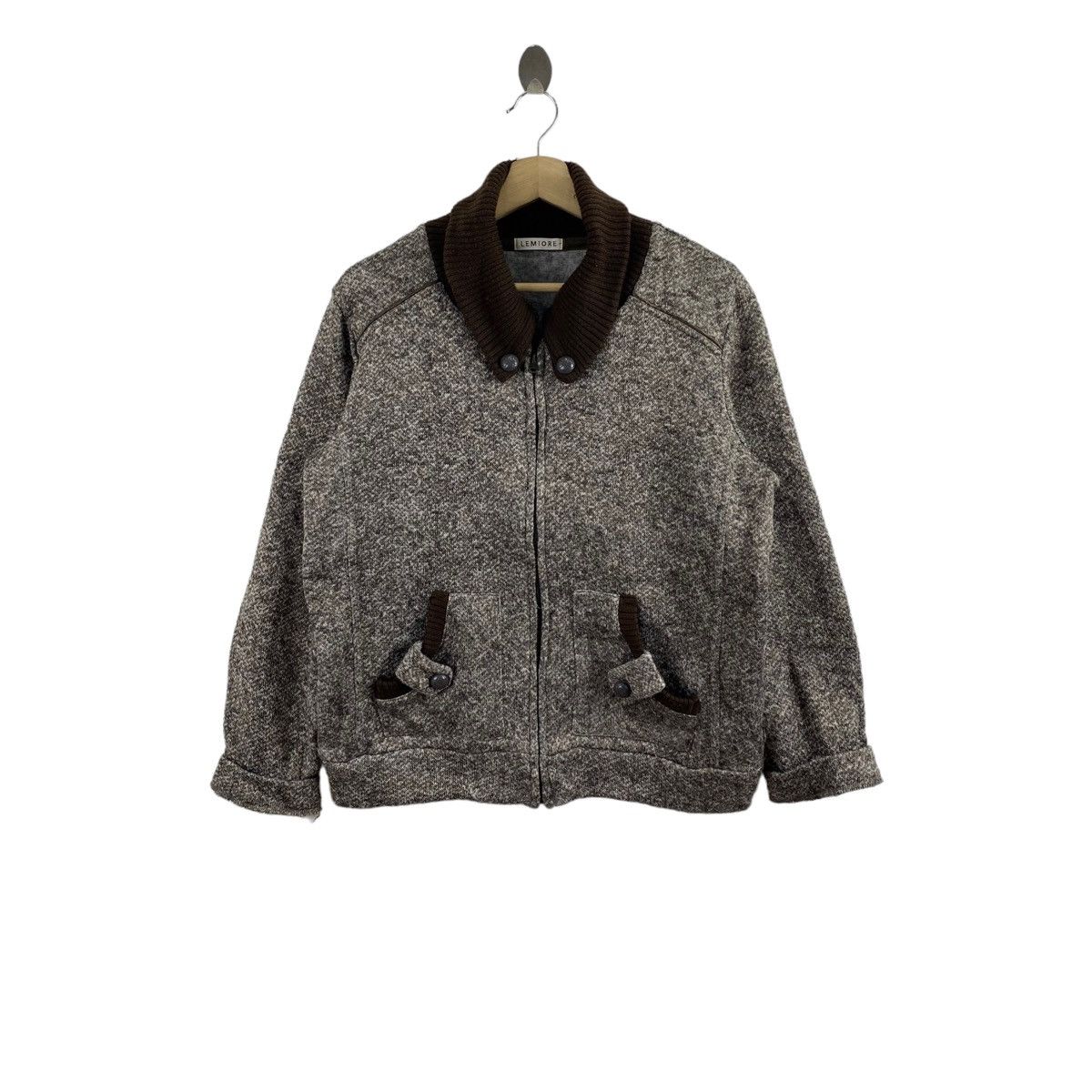 Japanese Brand LEMIORE Japanese Brand Full Zipper Brown Jacket Size US L / EU 52-54 / 3 - 1 Thumbnail