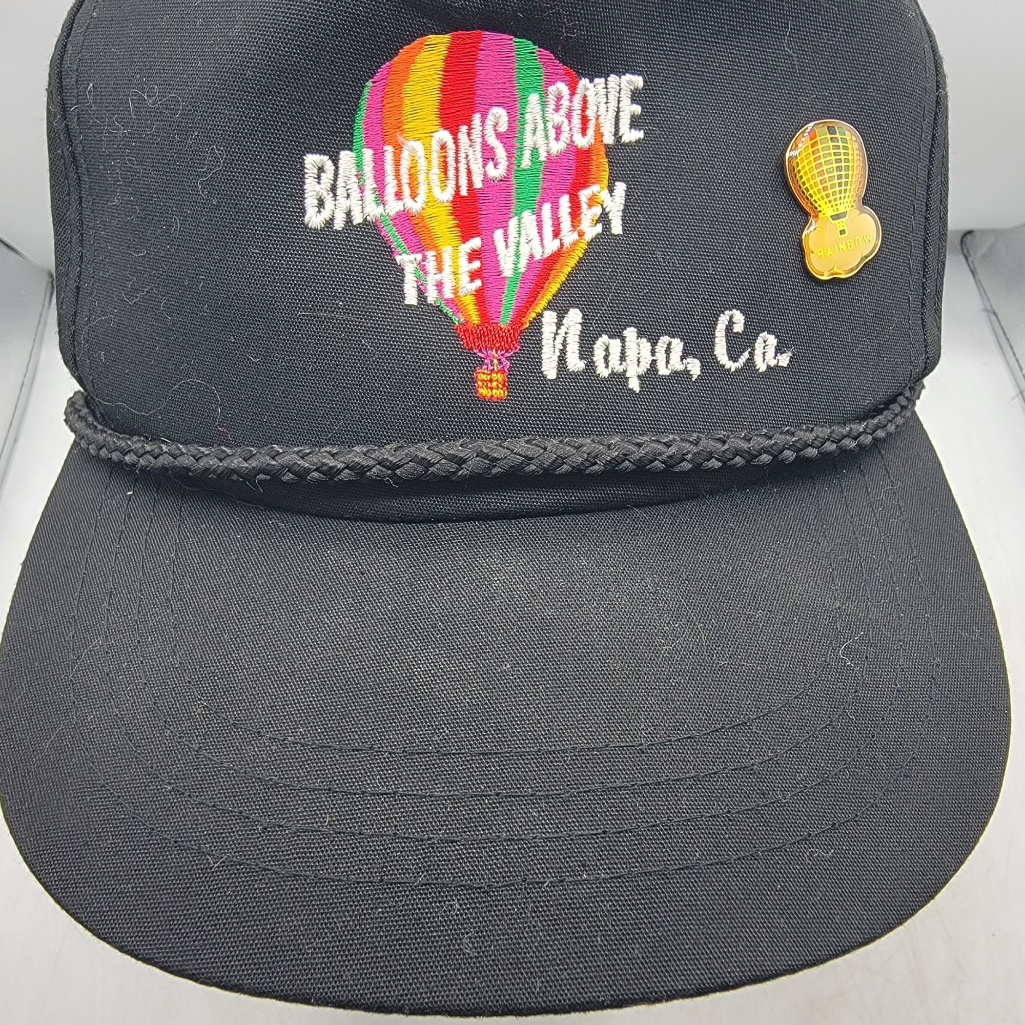 Other Balloons Above The Valley Napa California Black Hat Cap Ball Size ONE SIZE - 5 Thumbnail