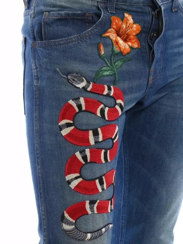 Gucci Gucci Size180/90A Animal flower print zipper access control Size US 31 - 3 Thumbnail