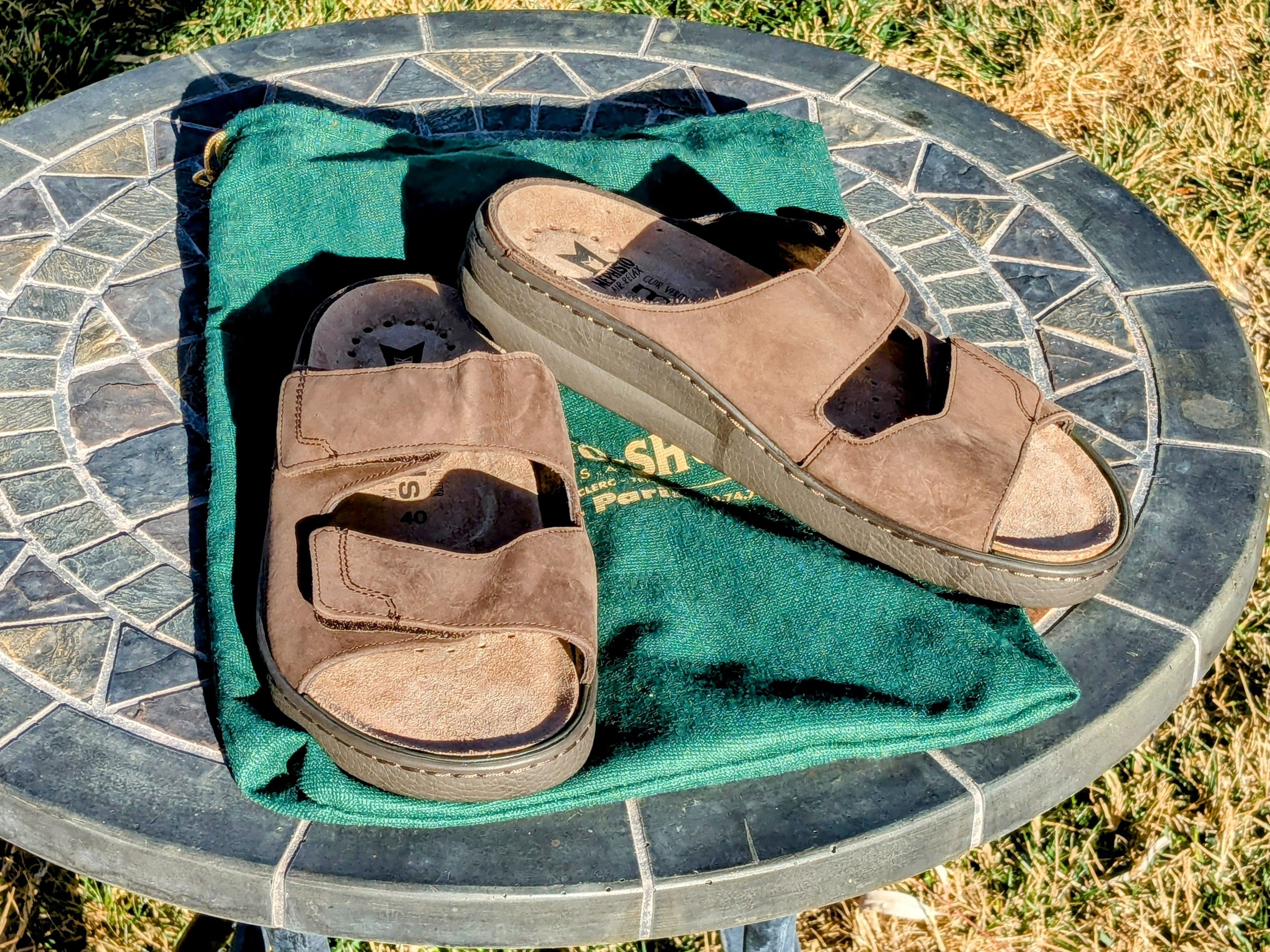 Mephisto Mephisto Air-Relax Mobils Leather Comfort Sandal Slide Shoes Size US 9.5 / IT 39.5 - 6 Thumbnail