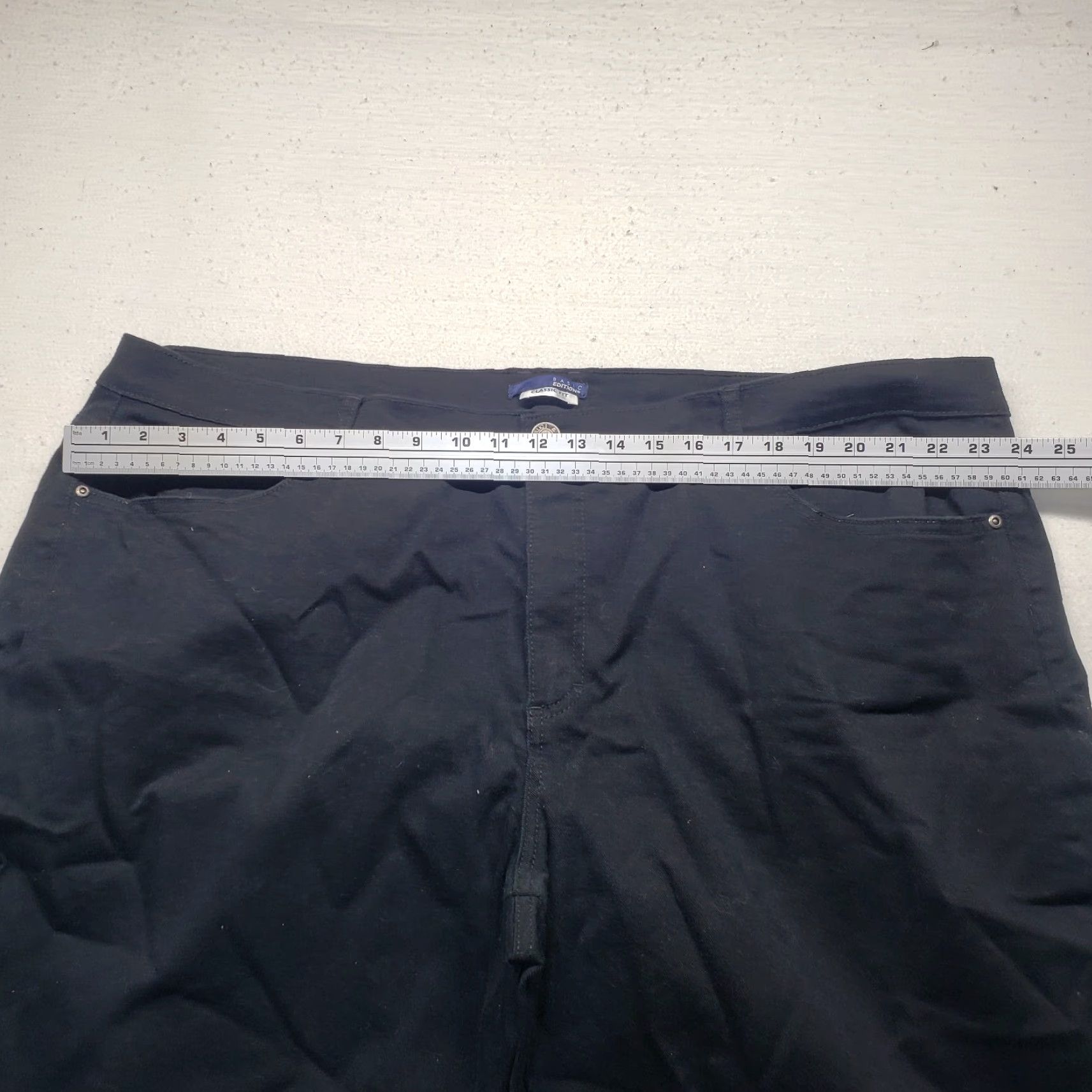Basic Editions VINTAGE Basic Editions Women Pants Women's Straight Leg Pants 26W Black Cotton Casual Business Size 26" / US 2 / IT 38 - 5 Thumbnail