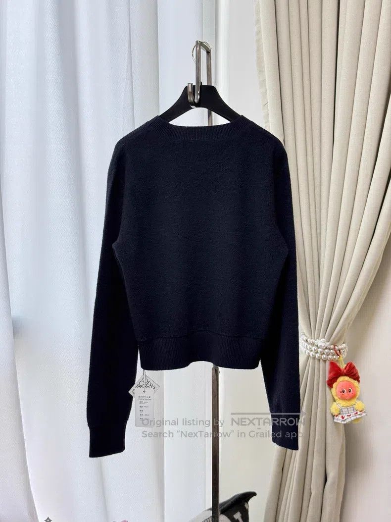 Loewe Loewe Dark Blue Embroidered Beige Letter Long Sleeve Round Size M / US 6-8 / IT 42-44 - 2 Thumbnail