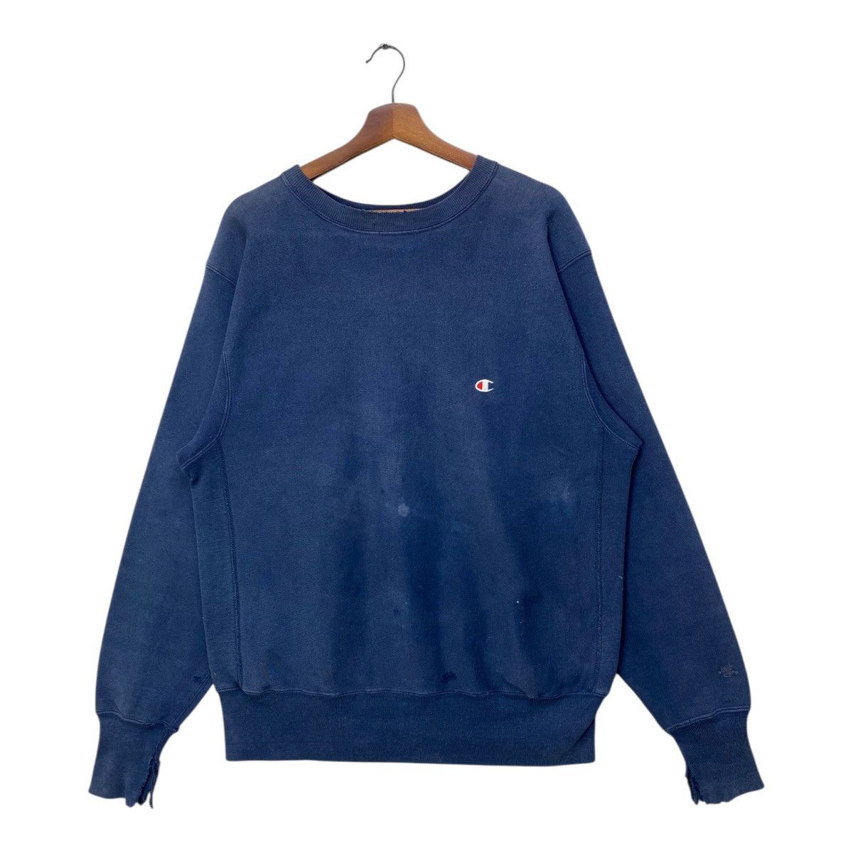 Champion Vintage 90s Champion Reverse Weave Distressed Sweatshirts Size US L / EU 52-54 / 3 - 1 Thumbnail