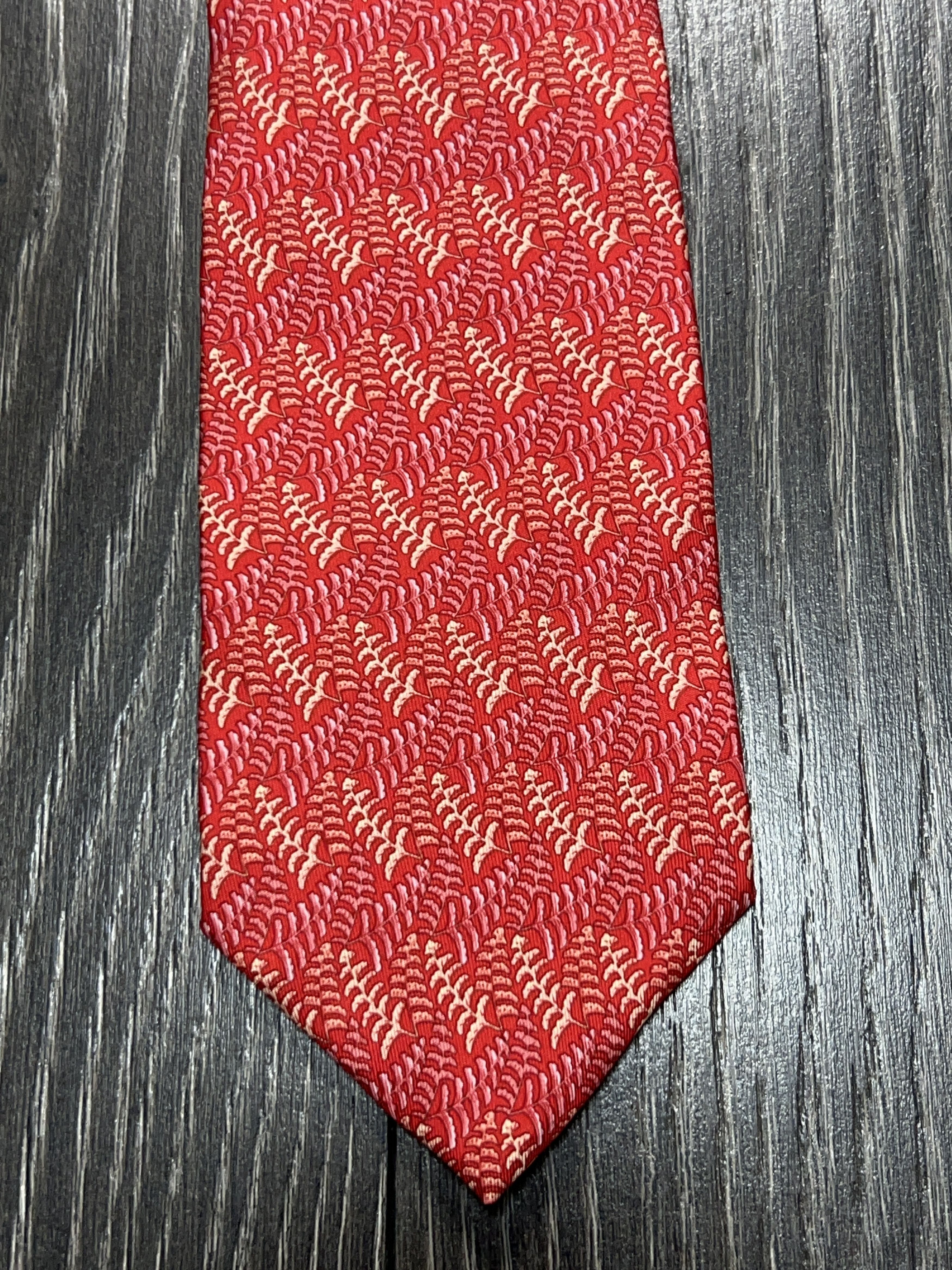 Salvatore Ferragamo Tie Necktie Cravatte 100% Silk Made in Italy Size ONE SIZE - 2 Thumbnail