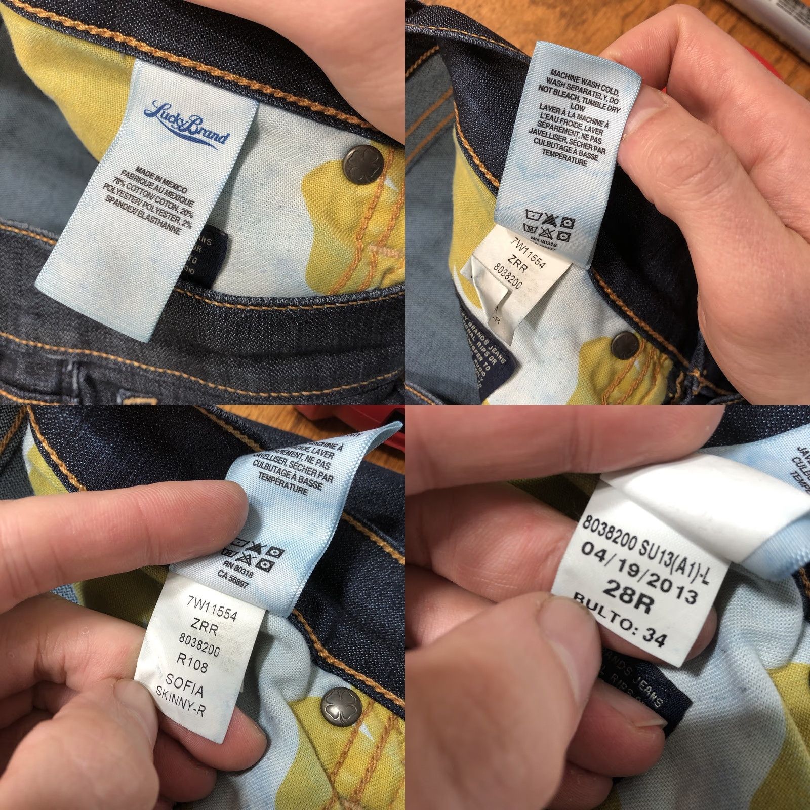Lucky Brand Lucky Brand Sofia Skinny Leg Jeans Blue Denim 6 Womens 32 Inseam Regular Size 28" / US 6 / IT 42 - 8 Thumbnail
