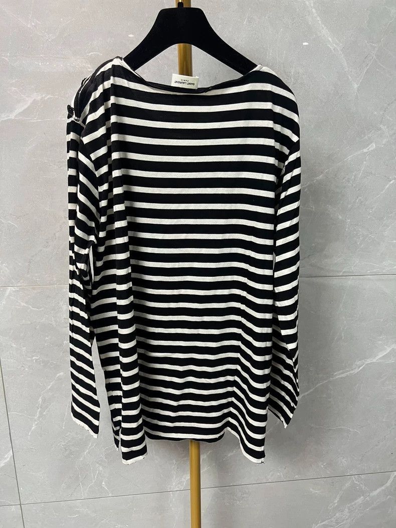 Saint Laurent Paris Saint Laurent Paris Saint Laurent Paris Striped round neck Size US M / EU 48-50 / 2 - 2 Thumbnail