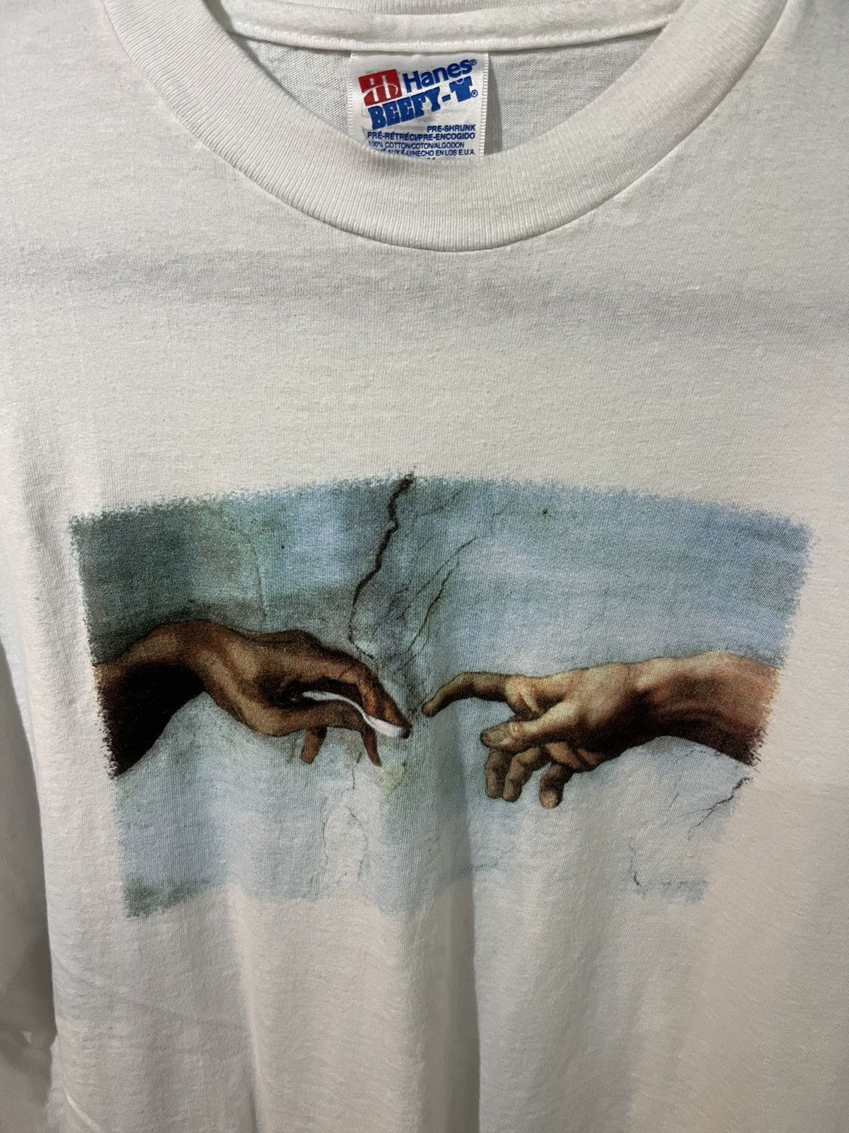 Hanes × Vintage Vintage 90’s Hanes Smoke Weed Blant Art tee Abstract Dirty Humor Size US L / EU 52-54 / 3 - 2 Thumbnail