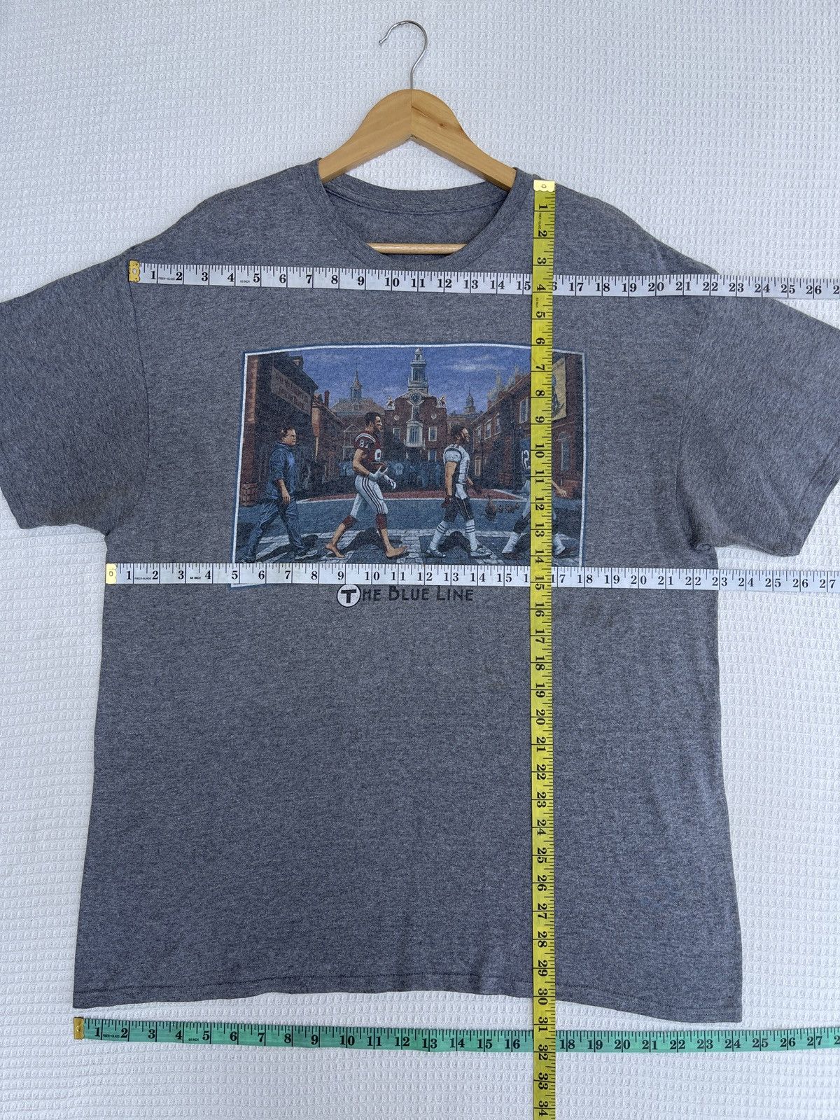Other Last Drop🔥Rare🔥The Blue Line Graphic T-Shirt Size US XL / EU 56 / 4 - 9 Thumbnail