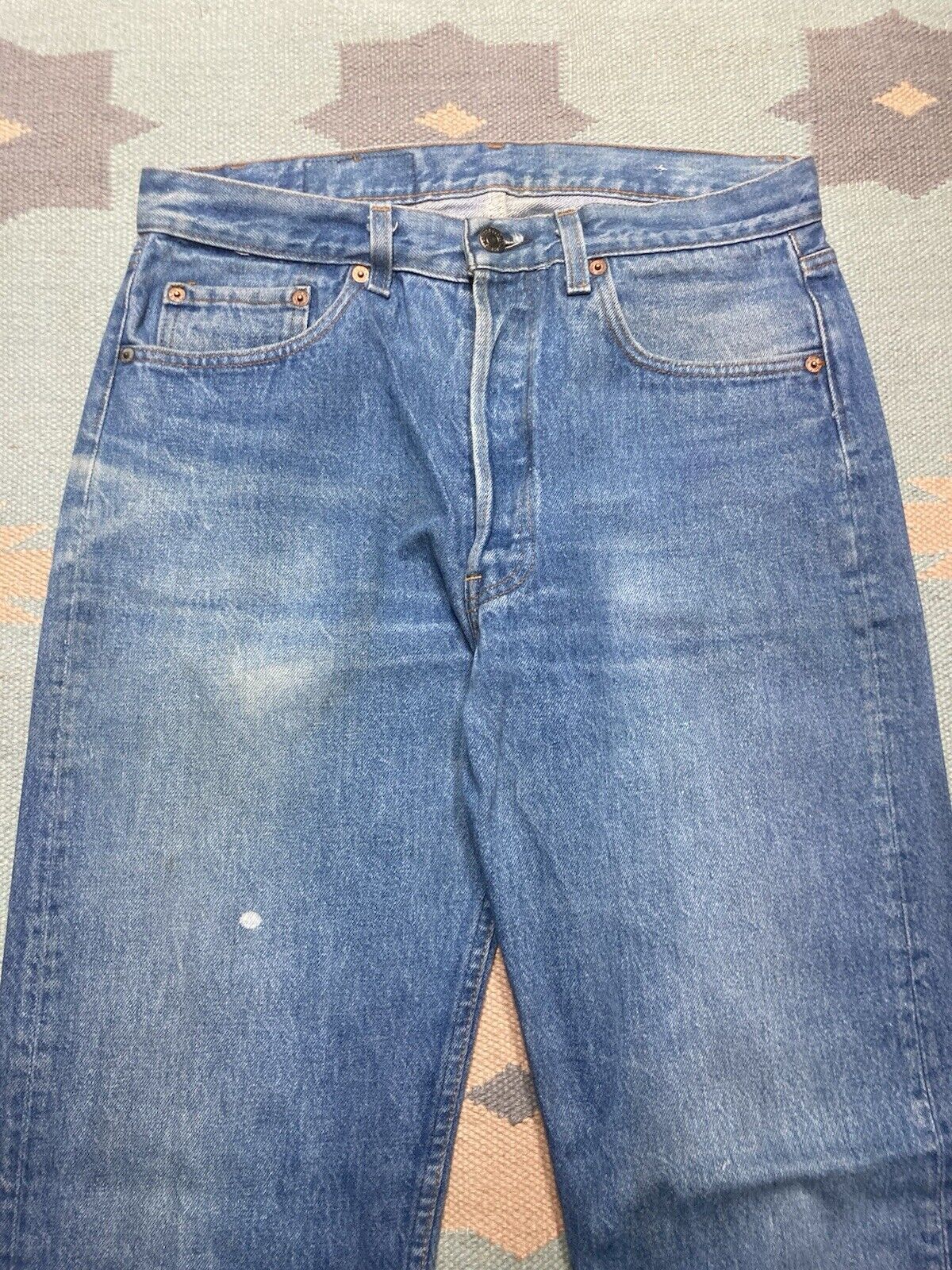 Levi's × Vintage Vtg Levi’s 501 jeans button fly straight leg USA faded 32x33 Size US 32 / EU 48 - 8 Thumbnail