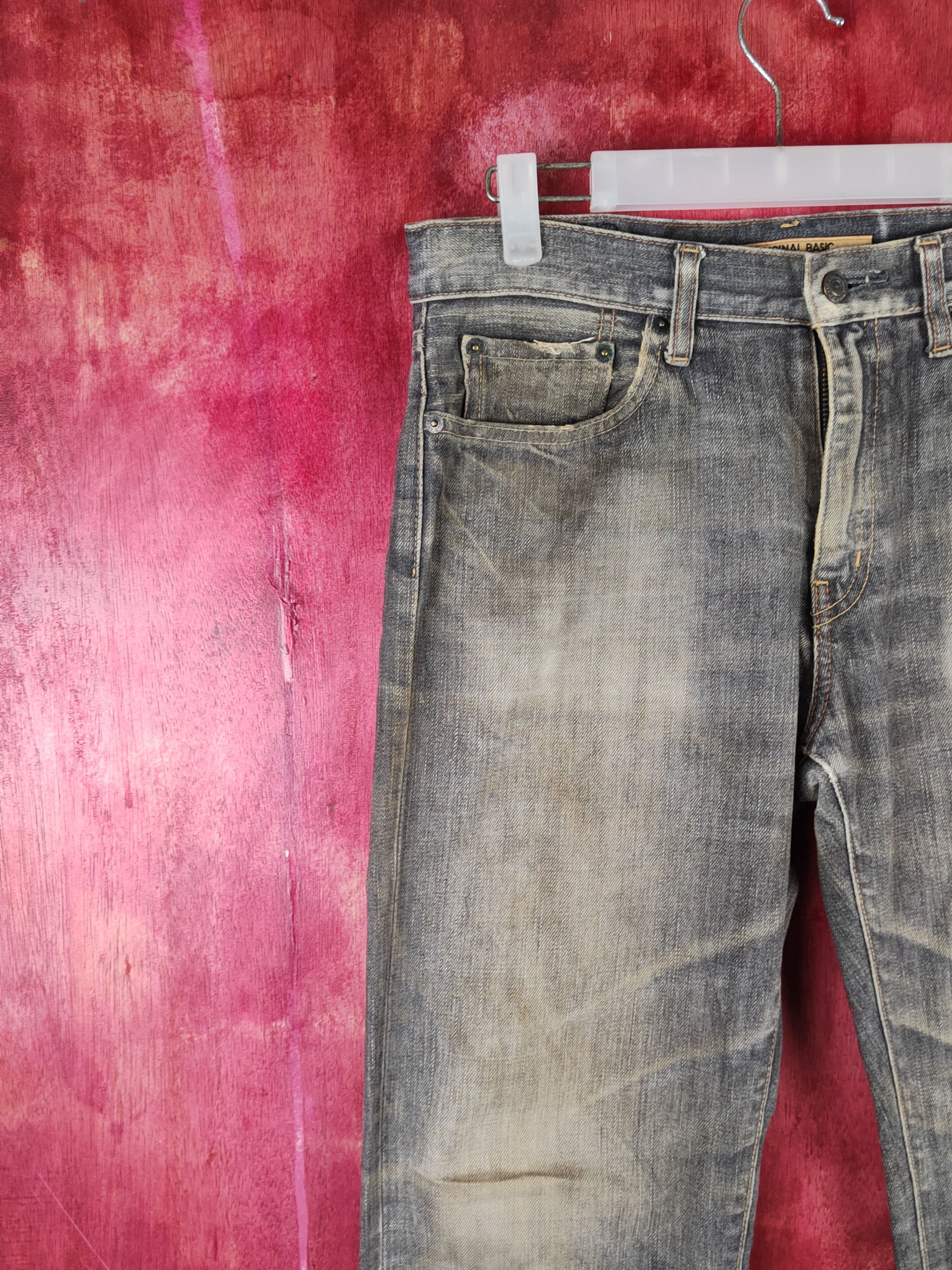 Japanese Brand DL Uniqlo Black Faded Distressed Ripped Jeans #S1627 Size US 31 - 3 Thumbnail