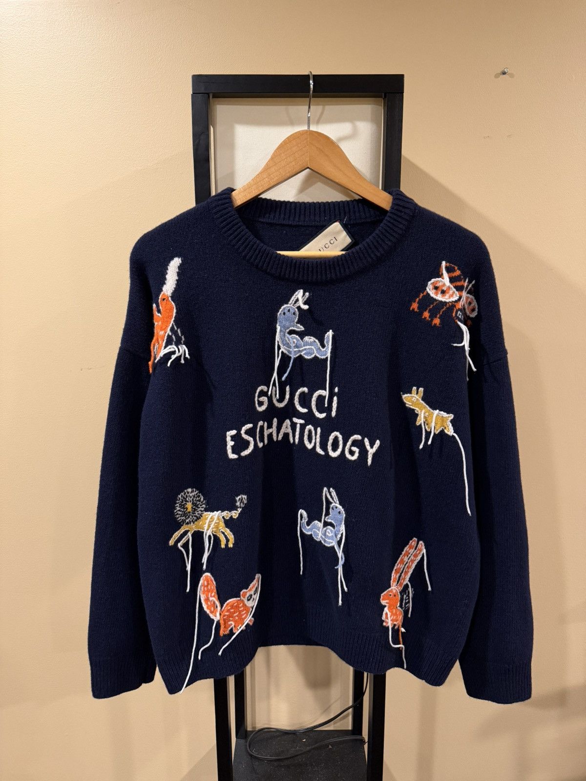 Gucci Gucci SS21 Navy Freya Hartas Edition 'Eschatology' Sweater Size US XXL / EU 58 / 5 - 1 Thumbnail