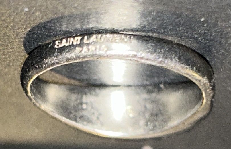 Saint Laurent Paris Saint Laurent Volum Ring Brass Metal Argent Oxyde size US 6 Size ONE SIZE - 8 Thumbnail