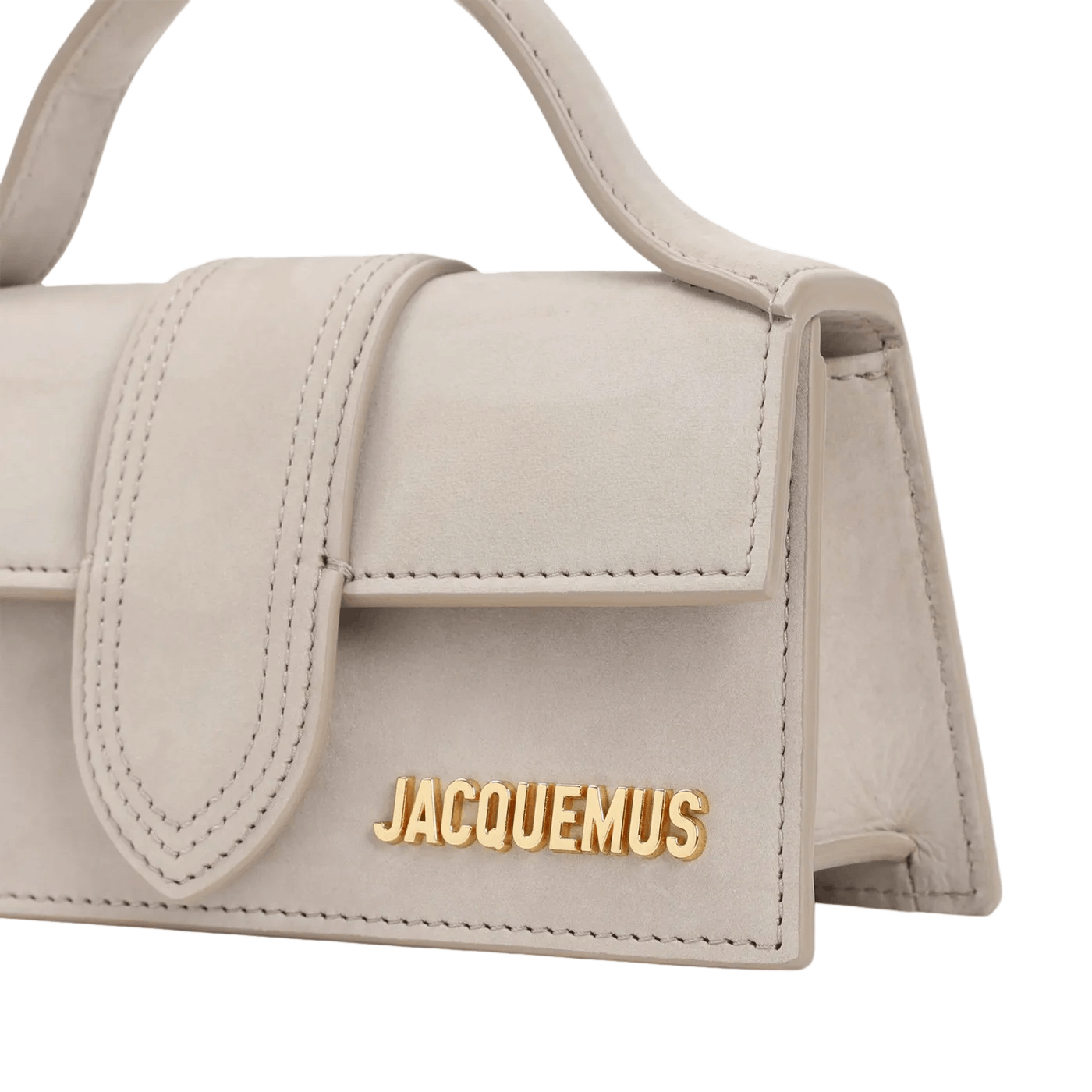 JACQUEMUS Bambino Dark Beige Suede Bag New/Auth