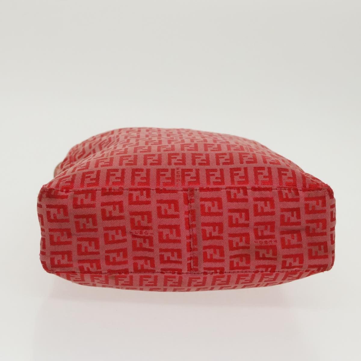 Fendi FENDI Zucchino Canvas Hand Bag Red Gold Size ONE SIZE - 9 Thumbnail