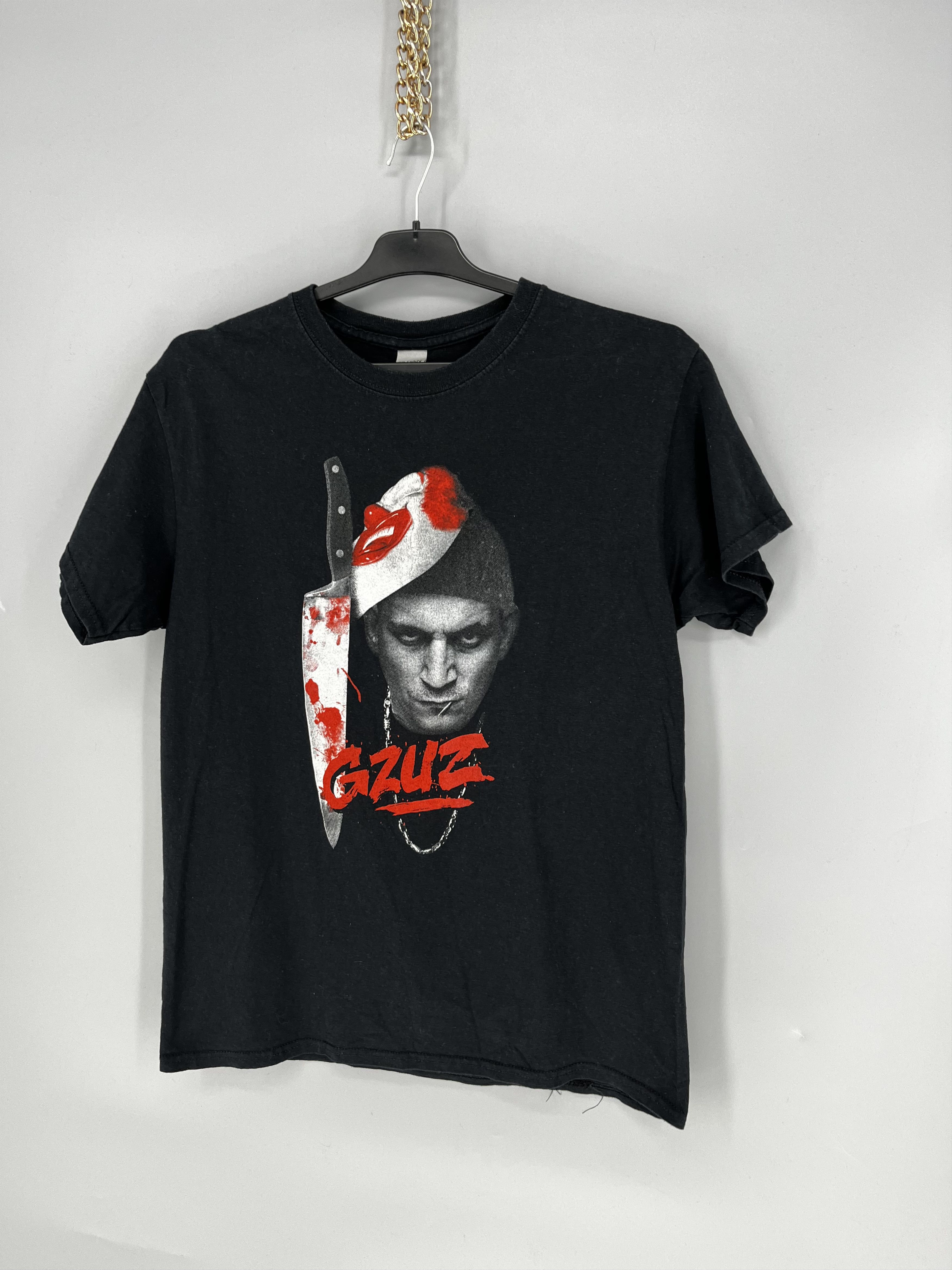 Band Tees GZUZ T-Shirt Knife Print Black Size M Streetwear Rap HipHop Size US M / EU 48-50 / 2 - 3 Thumbnail