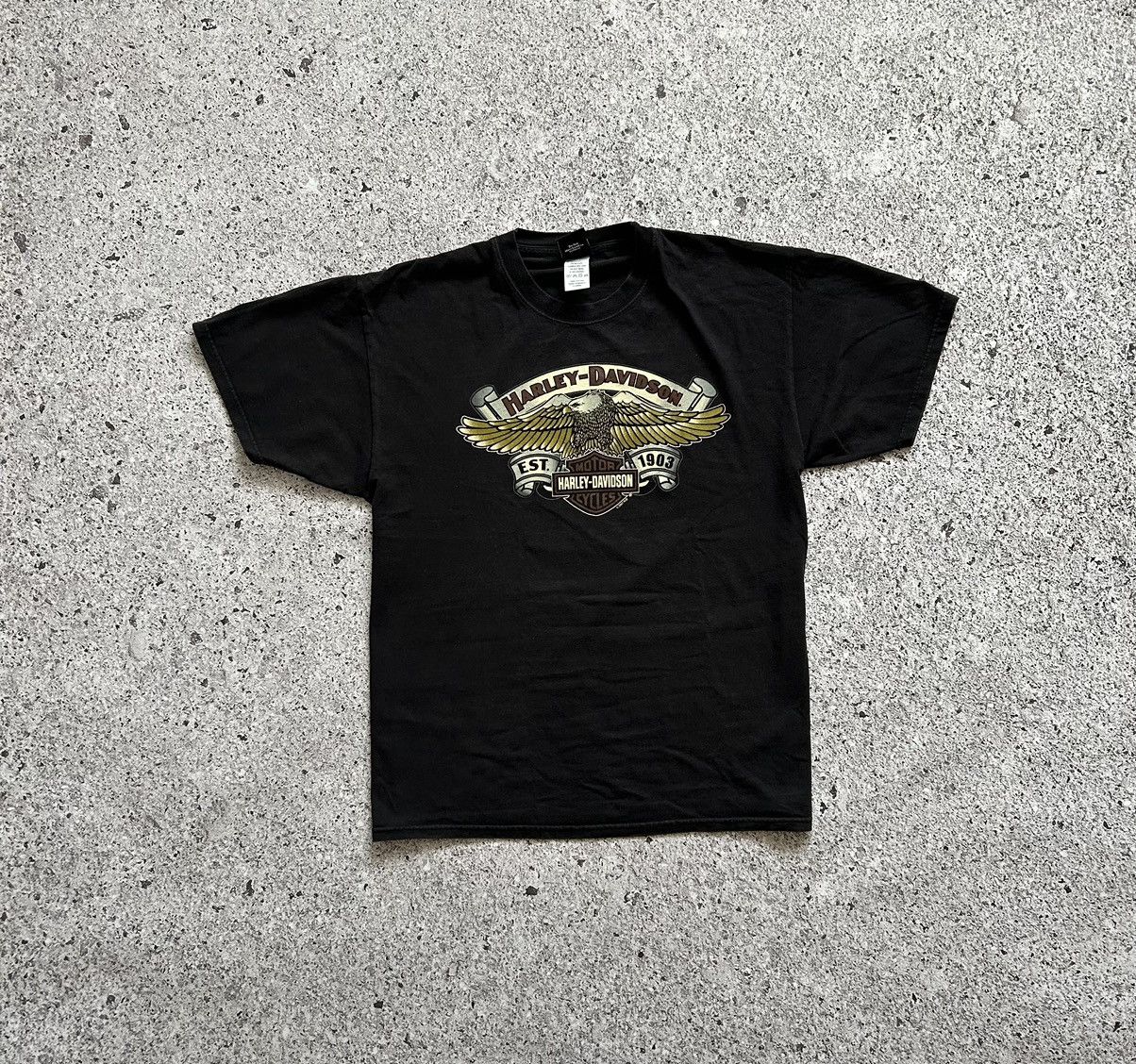 Band Tees × Harley Davidson × Vintage Vintage Harley Davidson Dockgate Southampton T-Shirt 2007 Size US XL / EU 56 / 4 - 6 Thumbnail