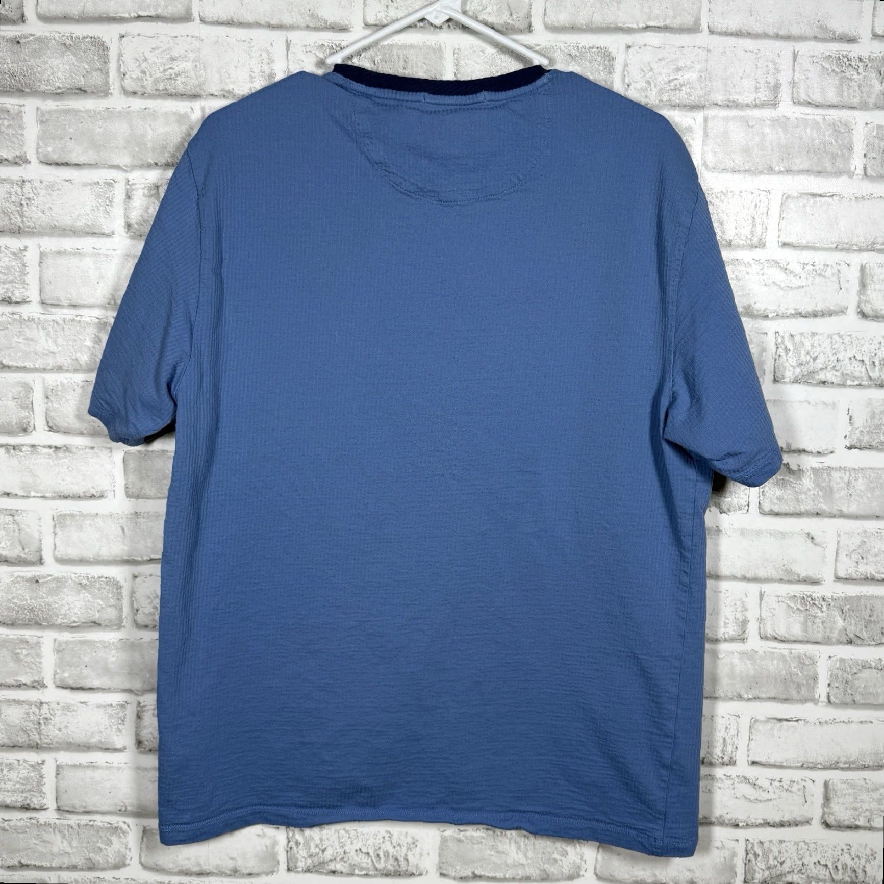 Scotch & Soda Scotch & Soda Shirt Mens Large Blue Ringer Waffle Textured Crewneck Tee Stretch User-Generated Version Size US L / EU 52-54 / 3 - 2 Thumbnail