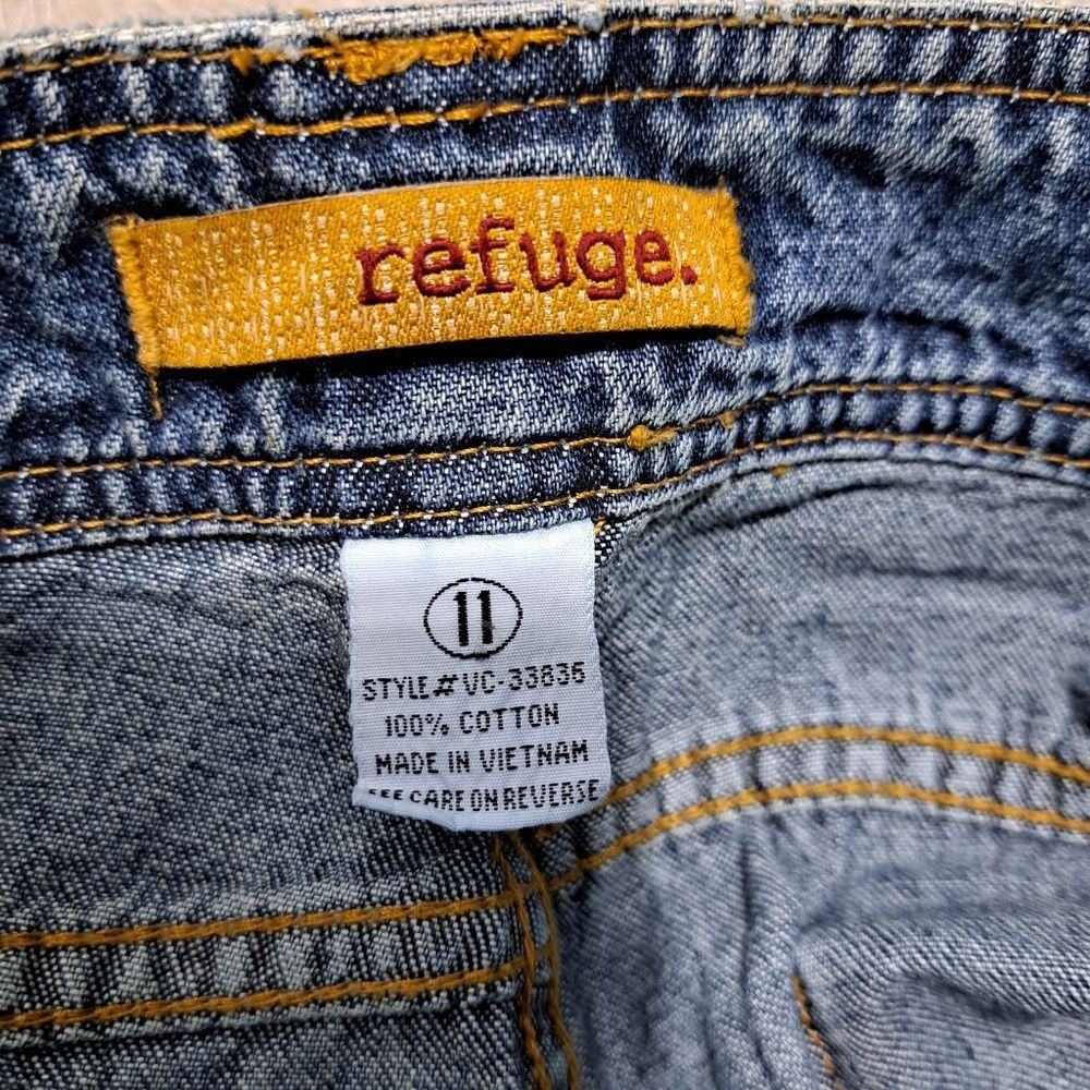 Other Refuge Y2K Cargo Cotton Distressed Wide Leg Raw Hem Jeans S Size 32" / US 10 / IT 46 - 4 Thumbnail