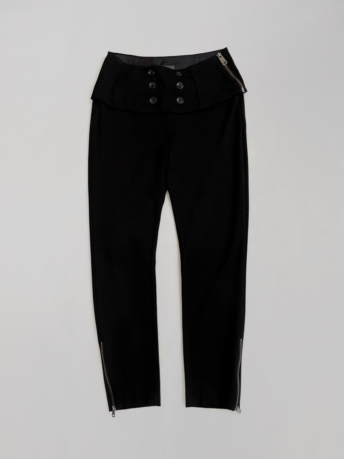 Alexander McQueen Alexander McQueen black zip pants 2012 Size 27" / US 4 / IT 40 - 1 Thumbnail