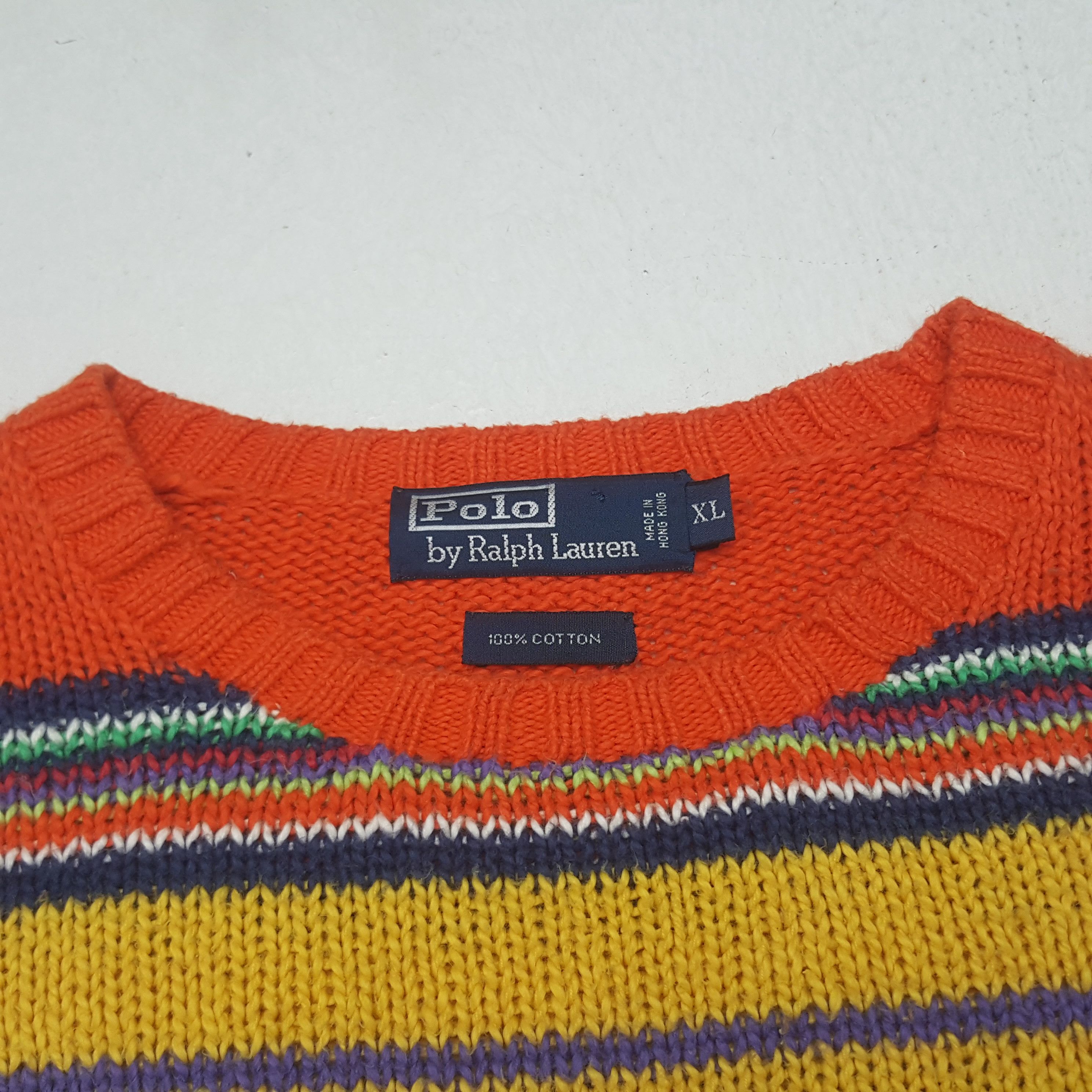 Polo Ralph Lauren Vintage Polo Ralph Lauren American Strips Sweater RR24 Size US XL / EU 56 / 4 - 4 Thumbnail