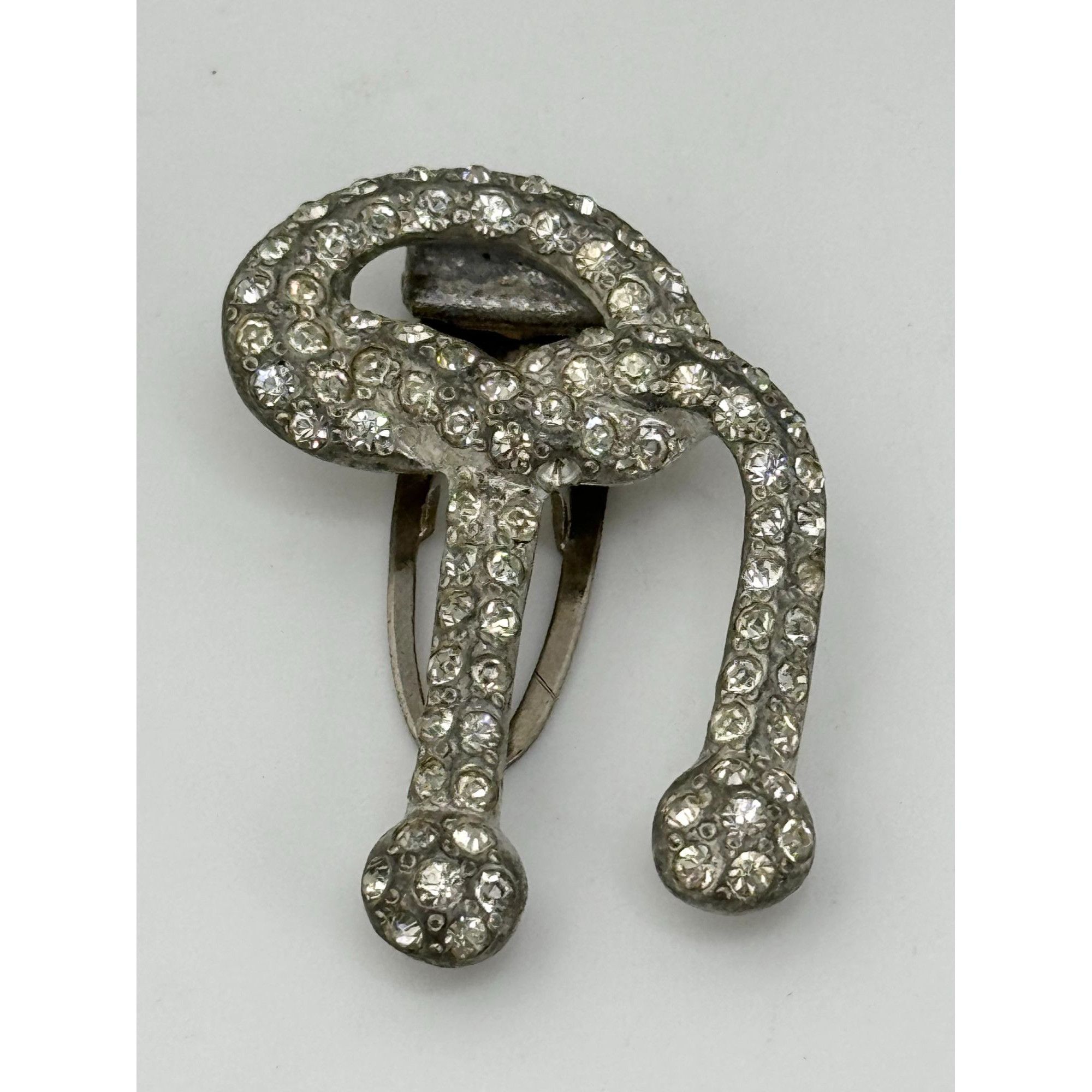 Vintage Estate art deco rhinestone dress clip Size ONE SIZE - 3 Thumbnail