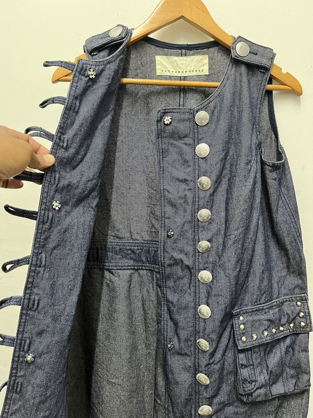 Issey Miyake Sunao Kuwahara Sleeveless Denim Dress Size M / US 6-8 / IT 42-44 - 3 Thumbnail