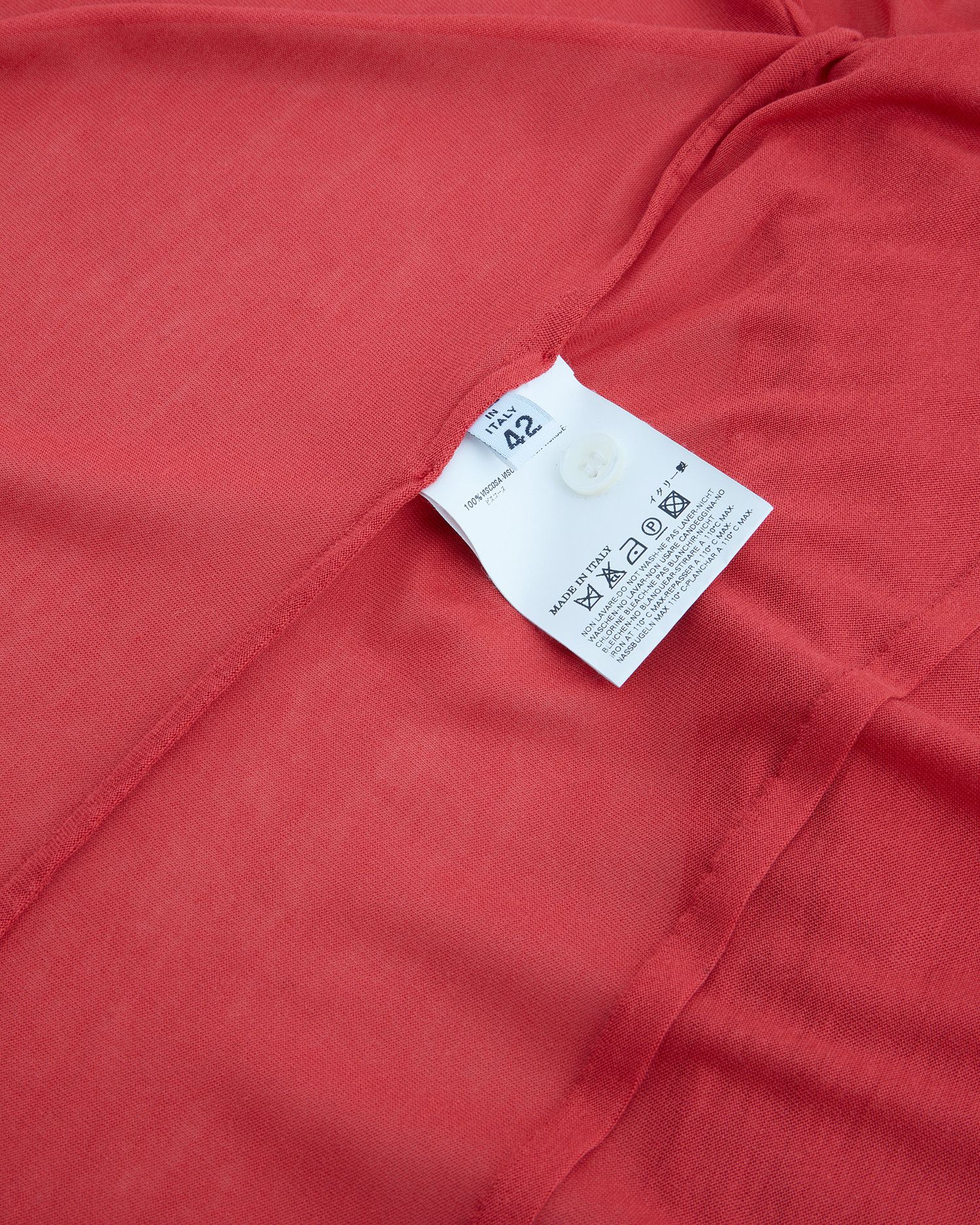 Maison Margiela Martin Margiela S/S 2001 Red Viscosa Shirt Size M / US 6-8 / IT 42-44 - 6 Thumbnail