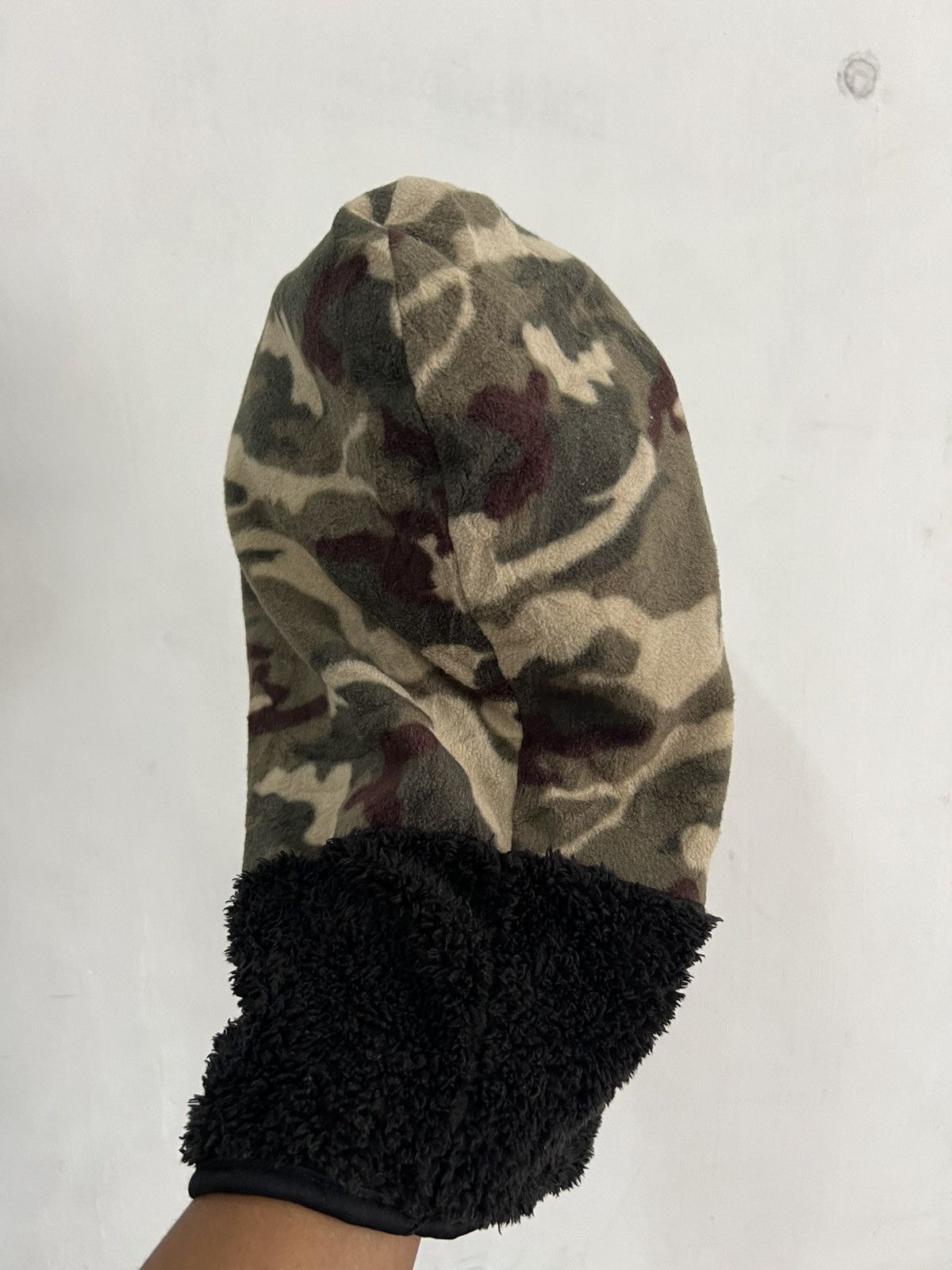 Japanese Brand Camouflge Mohair Fur Hoodie Balaclava Hat Size ONE SIZE - 3 Thumbnail