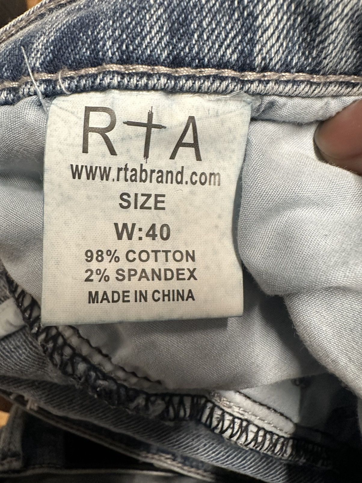 Rta Rta Side Crosses Dark Blue Denim Jeans Size 40 Size US 40 / EU 56 - 4 Thumbnail