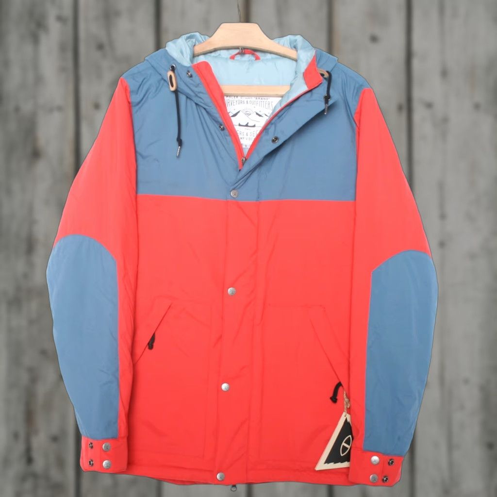 Poler POLER Cedar Parka Jacket Women's L Red, Ocean Blue Thermastuff Insulated Nylon Coat Size L / US 10 / IT 46 - 1 Thumbnail