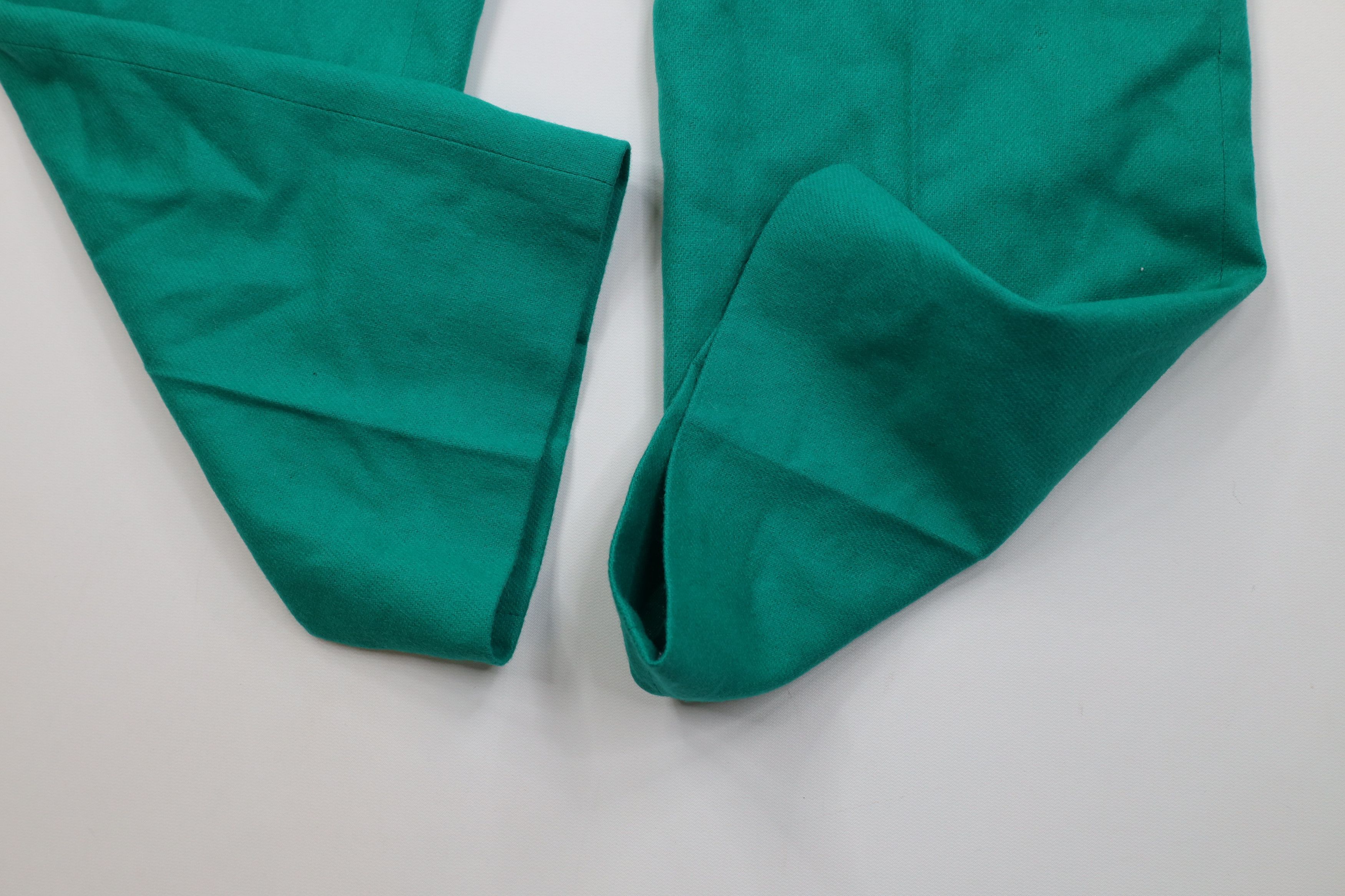 Vintage Vintage 70s Streetwear Flared Wide Leg Chino Pants Teal USA Size 32" / US 10 / IT 46 - 6 Thumbnail